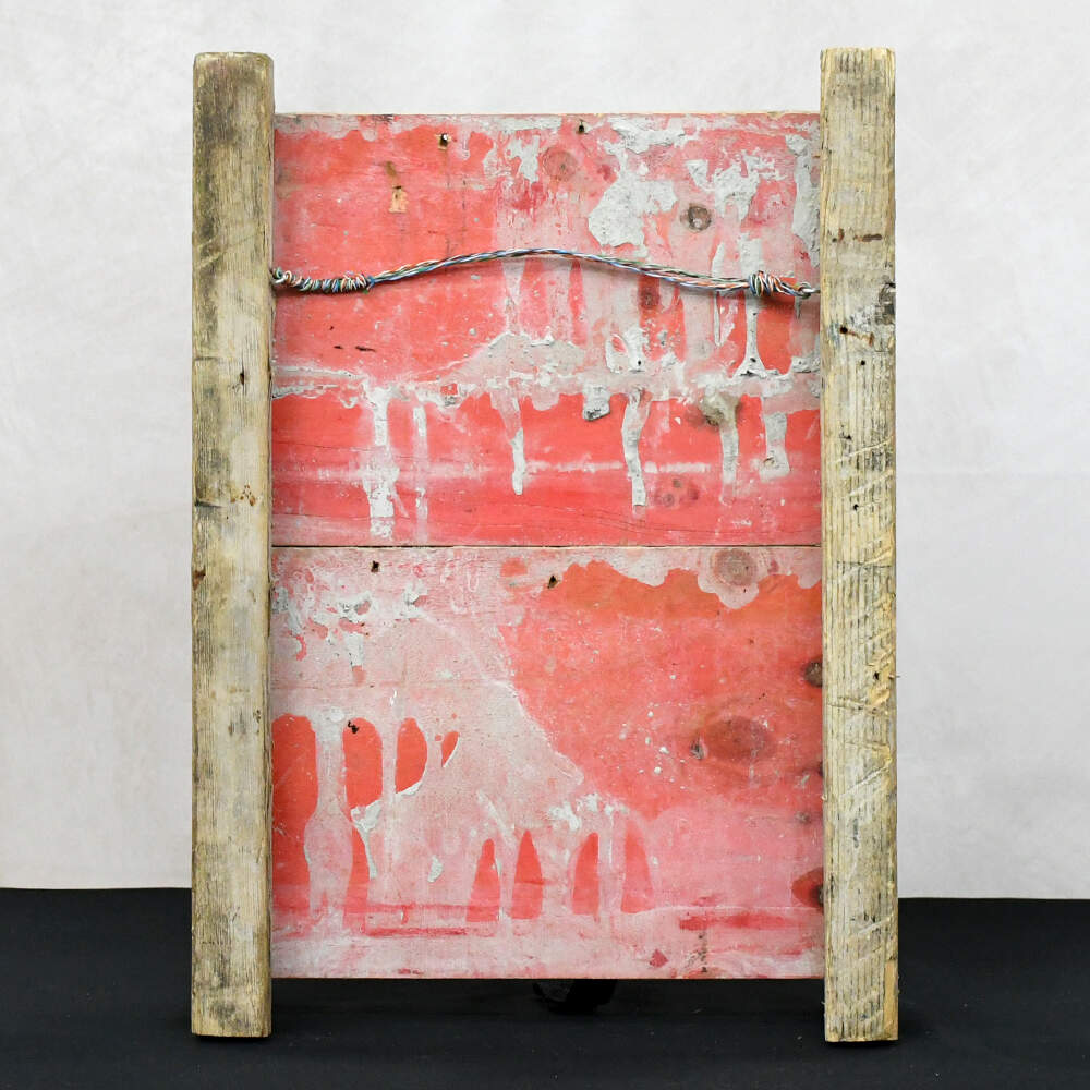 Manuel Paz Untitled Acrylic on Reclaimed Wood, Goal!-2