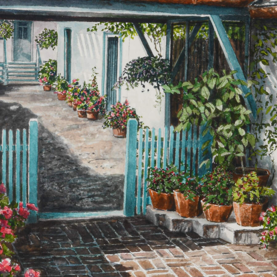 Framed Print of William Mangum's "Gentle Breezeway"-3