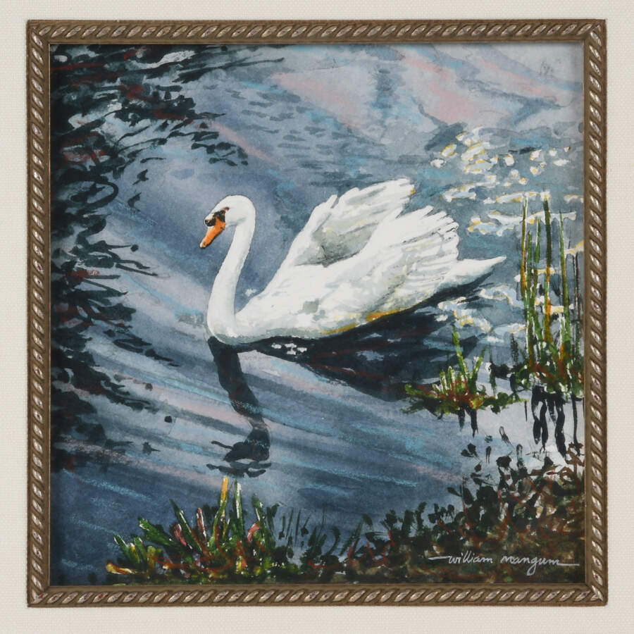 Framed Print of William Mangum's "Swan"-2