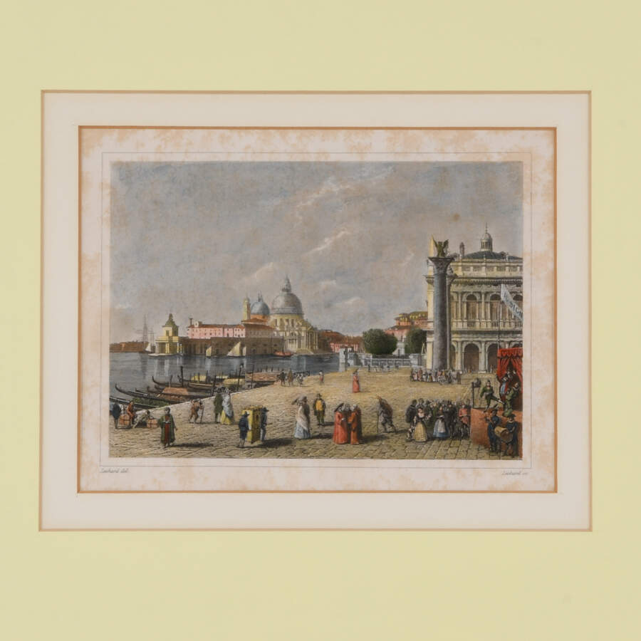 Antique Framed Hand-Colored Engraving by Lechard S.C.-2