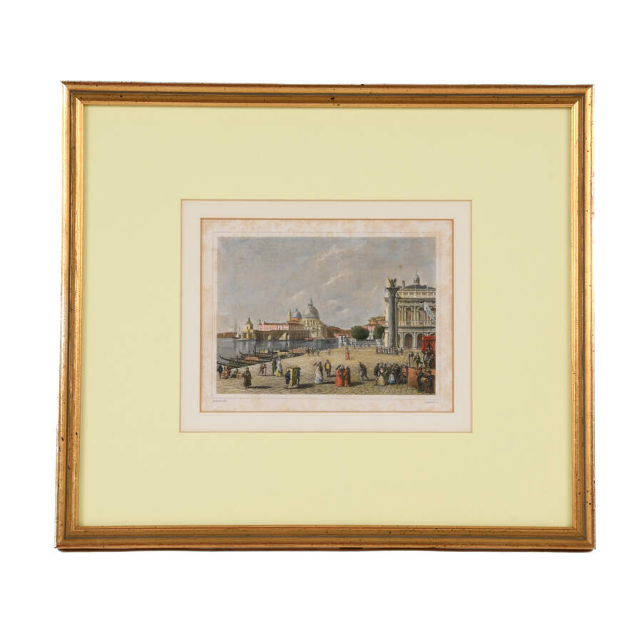 Antique Framed Hand-Colored Engraving by Lechard S.C.-1