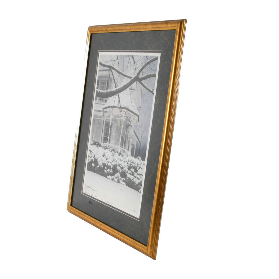 Framed Signed Print of NC Artist John Furches' "A Winter Place"-4