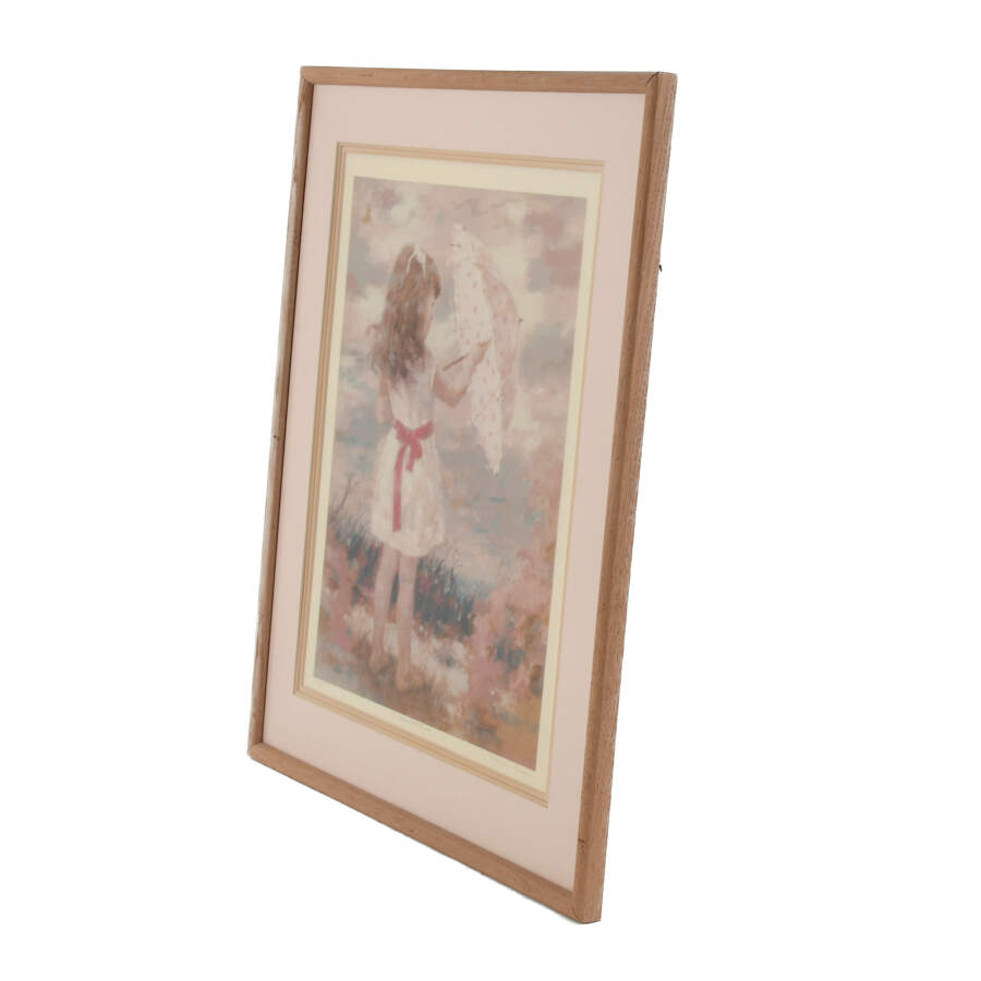 Framed Lithograph Print of Harrison Rucker's "The Polka Dot Parasol"-4