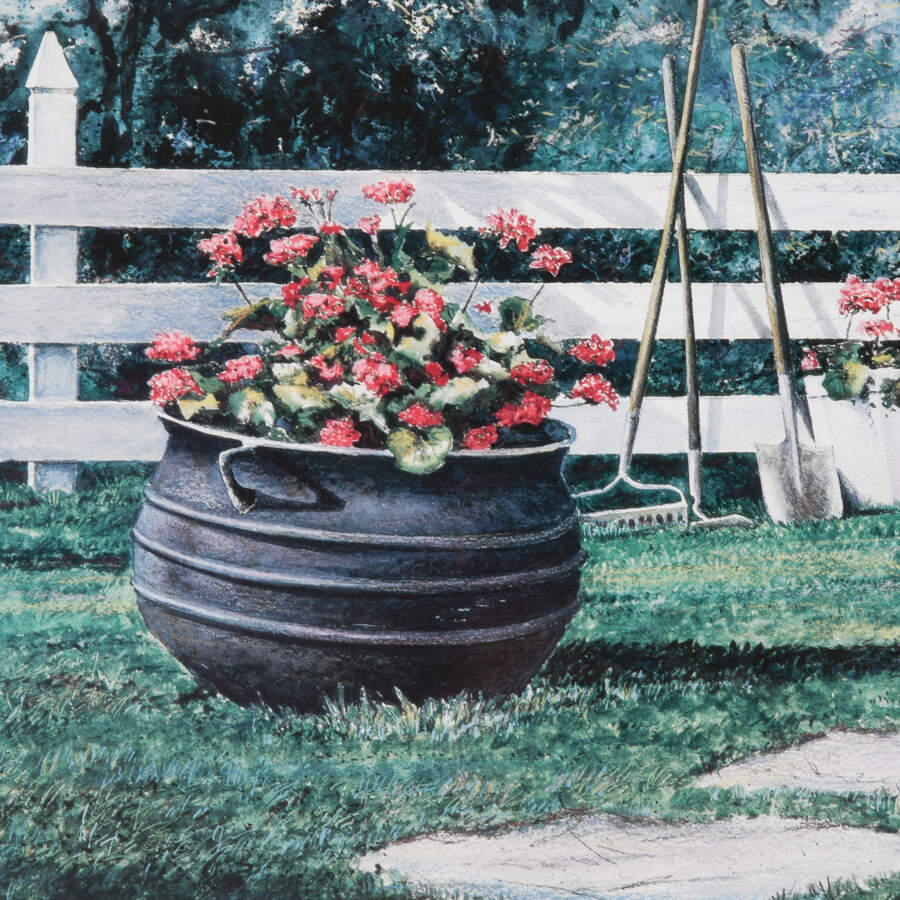 William Magum "Gardener's Touch" Print, Signed Numbered 317/450-3