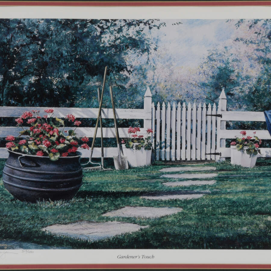 William Magum "Gardener's Touch" Print, Signed Numbered 317/450-2