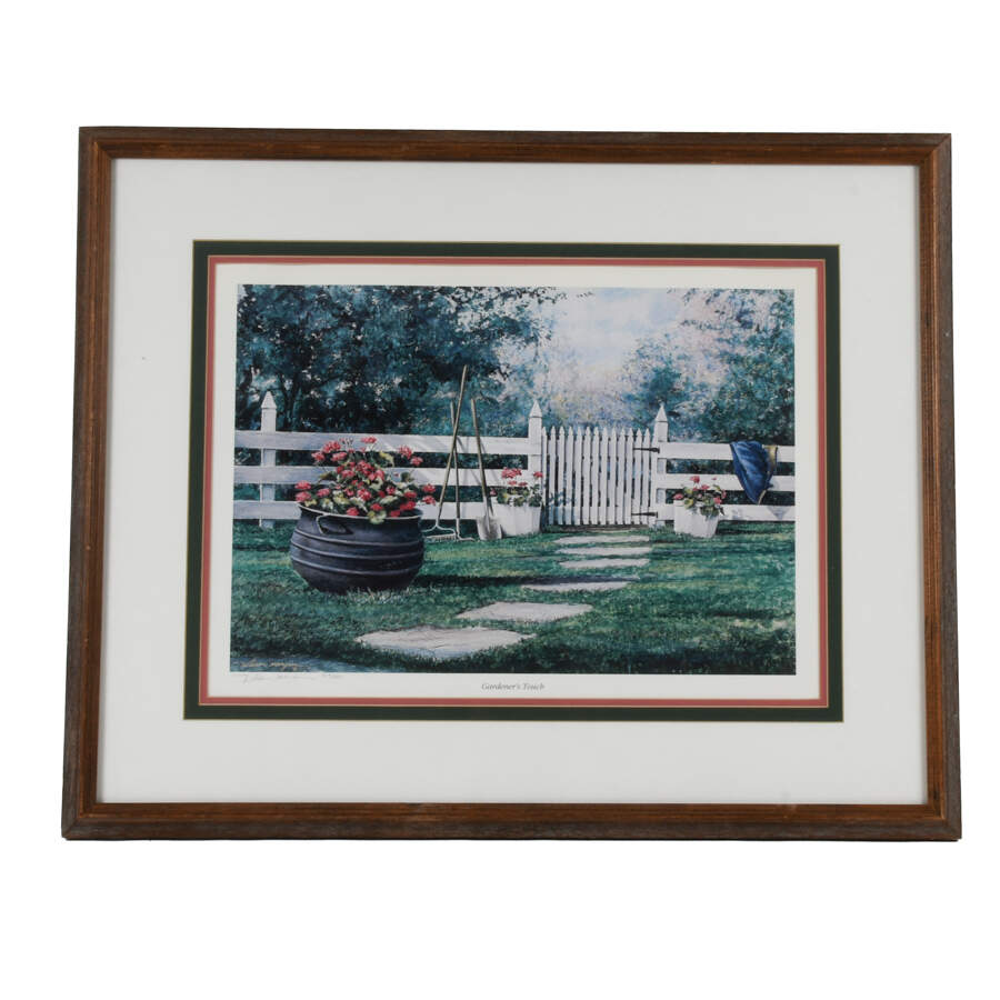 William Magum "Gardener's Touch" Print, Signed Numbered 317/450-1
