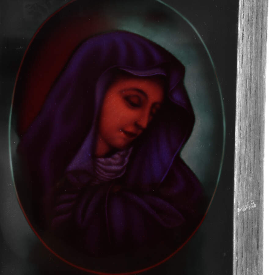 Reverse Portrait Painting on Glass-4
