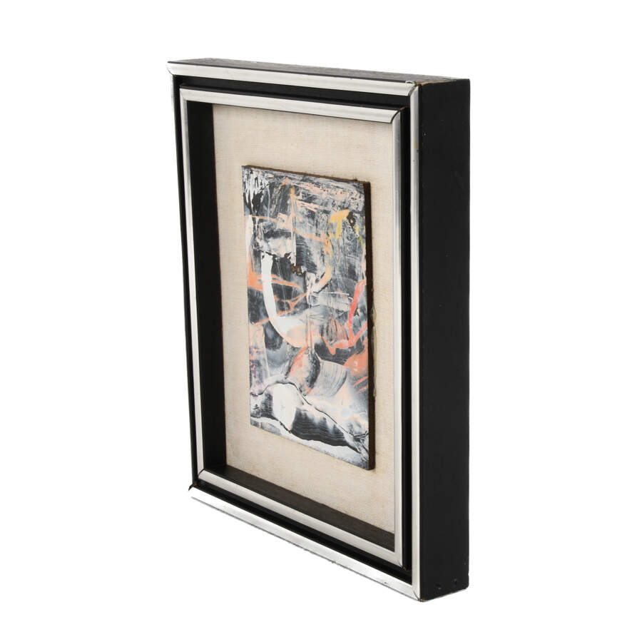 Framed Miniature Abstract Attributed to James Akston-3