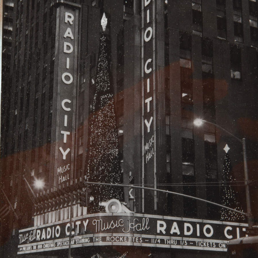Framed Black and White Photograph by Woldymyr Gritsik Radio City Music Hall-3