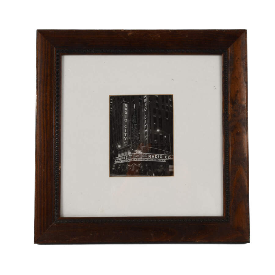 Framed Black and White Photograph by Woldymyr Gritsik Radio City Music Hall-1