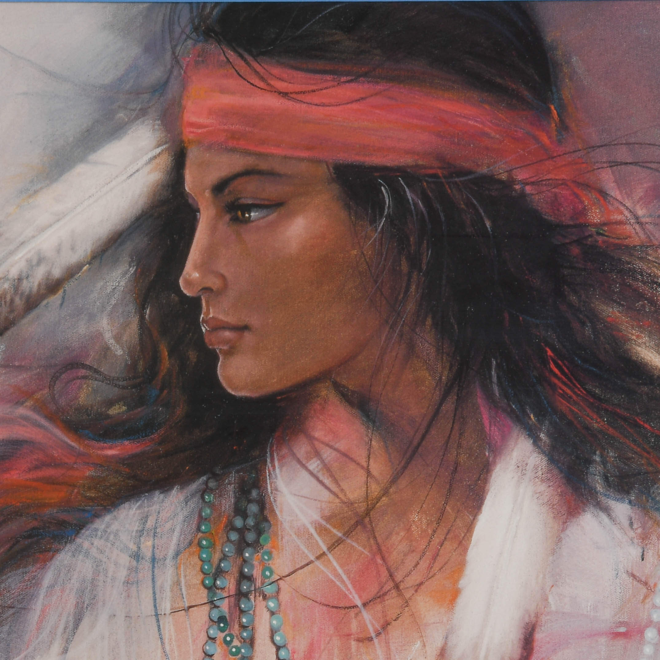 Framed Signed Ozz Franca Print Navajo Daydream with Certificate-3