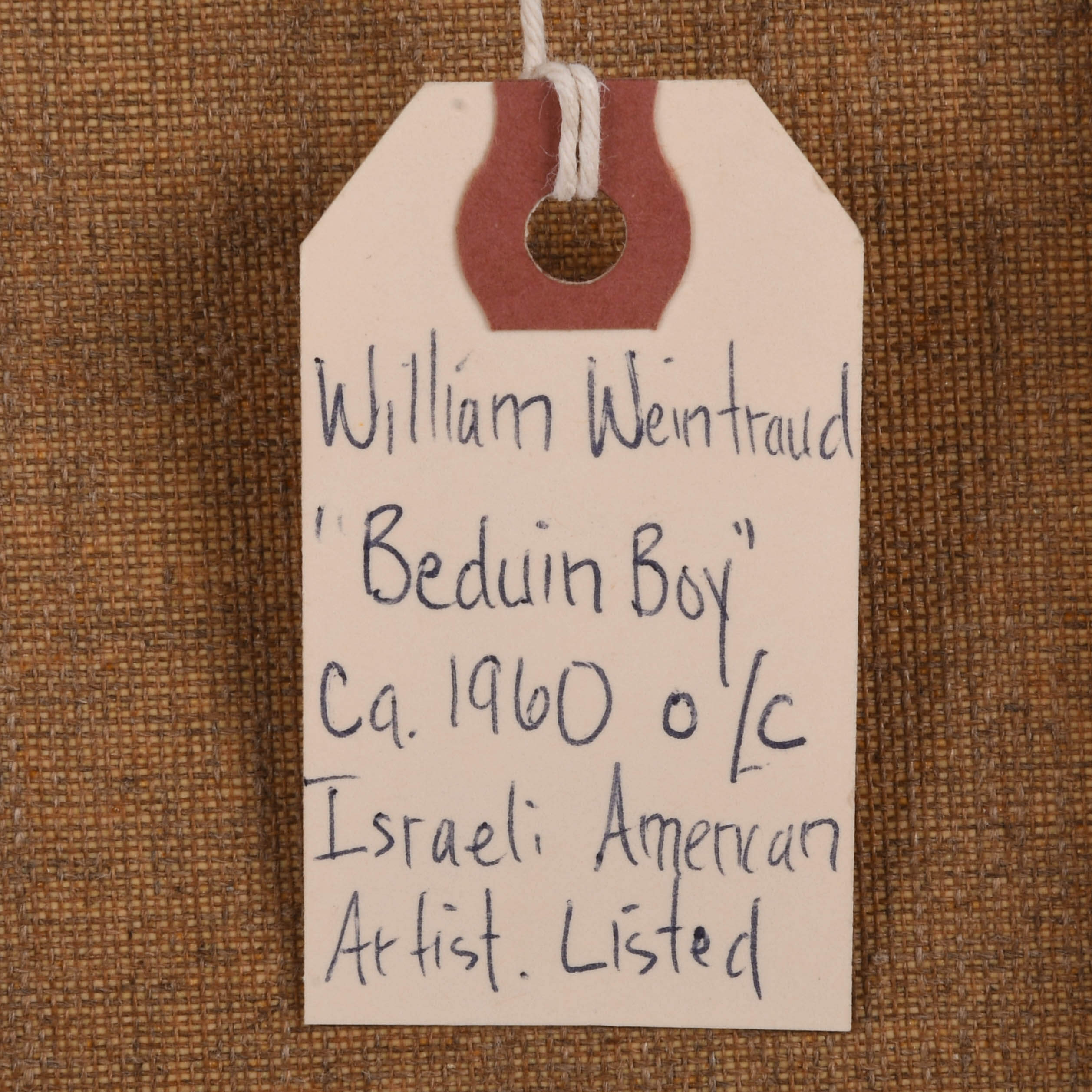 Framed Signed William Weintaraub Oil on Canvas "Beduin Boy"-7