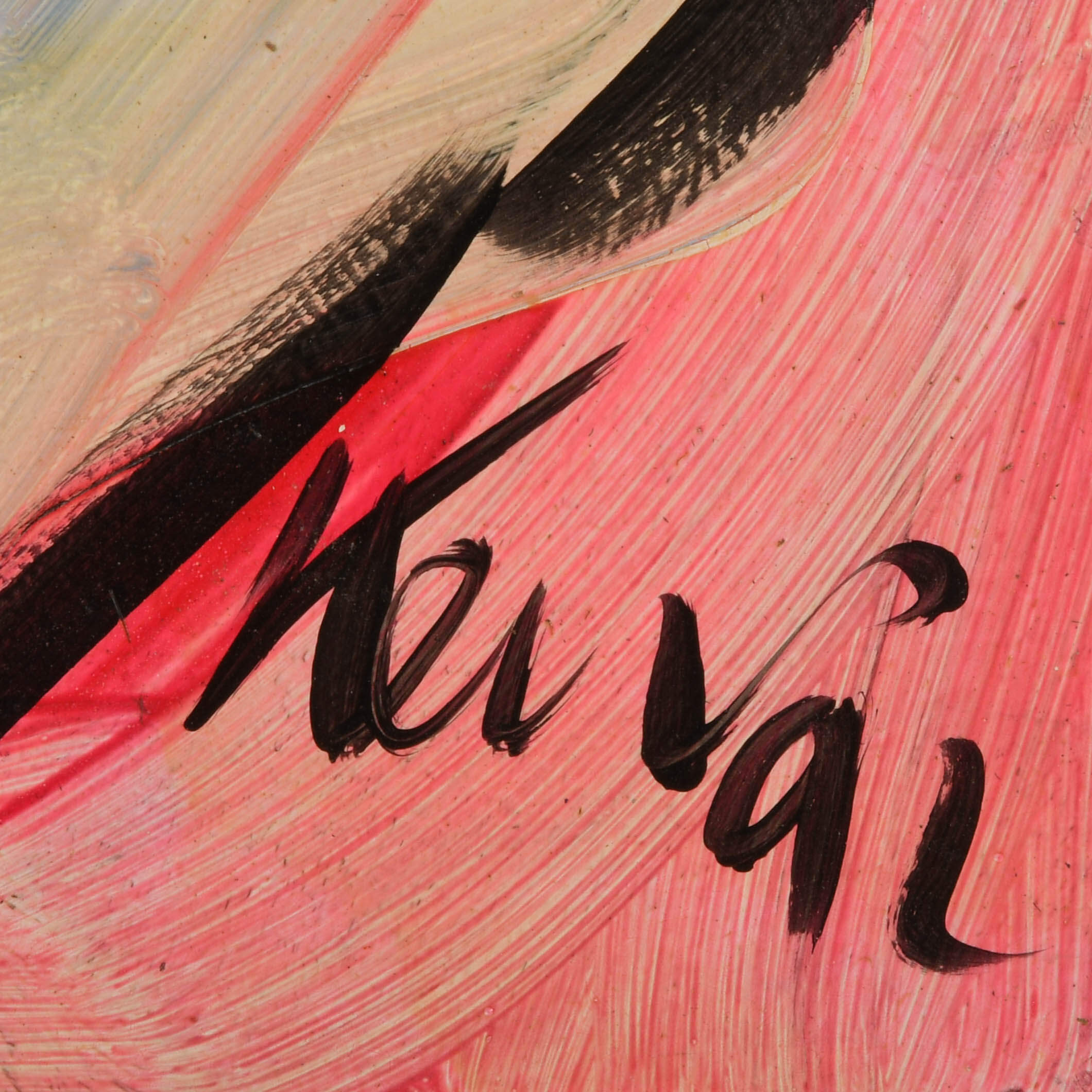Signed Peter Keil "Mix Media Portrait 1977"-4
