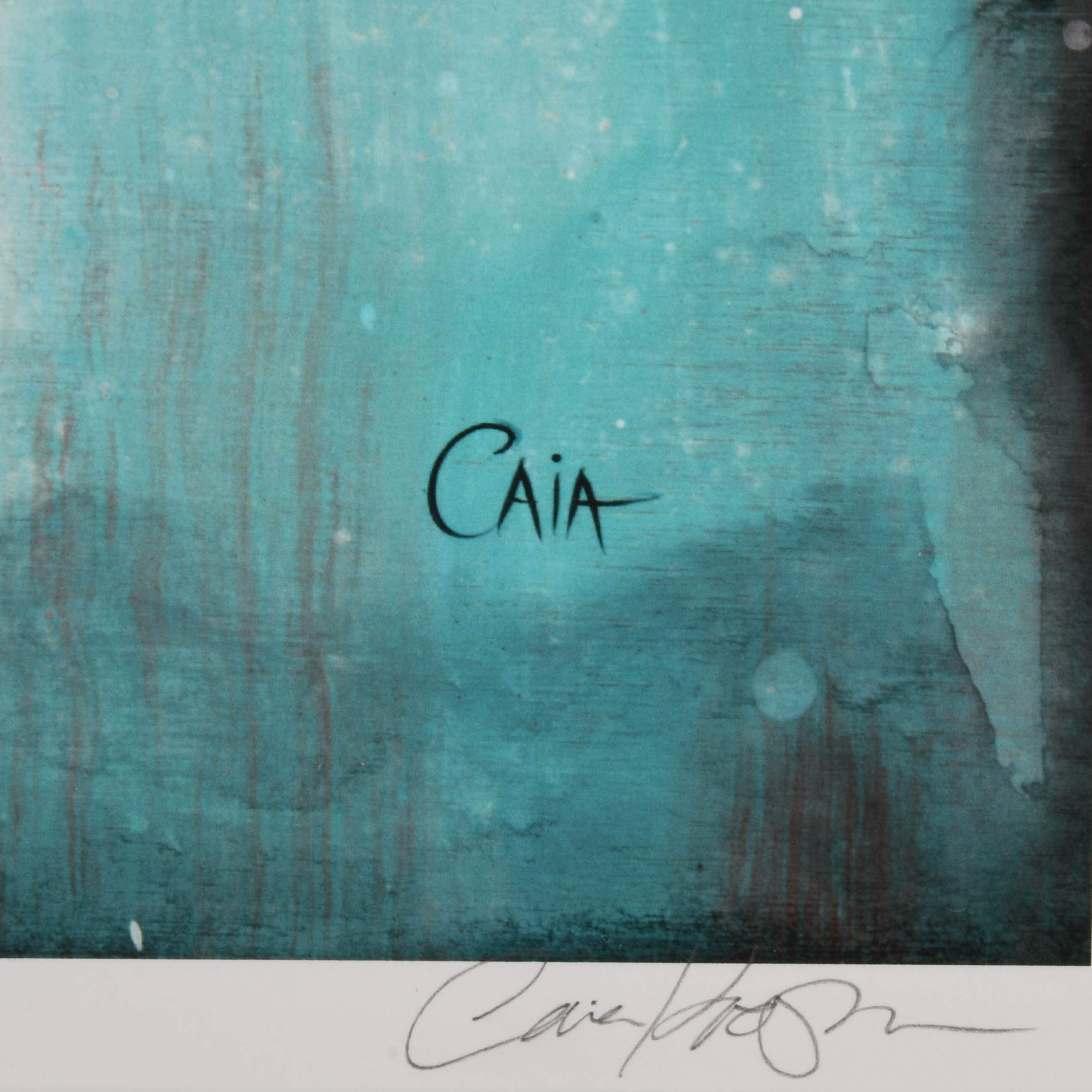 Framed Signed Daft Pink Lithograph by Caia Koopman-5