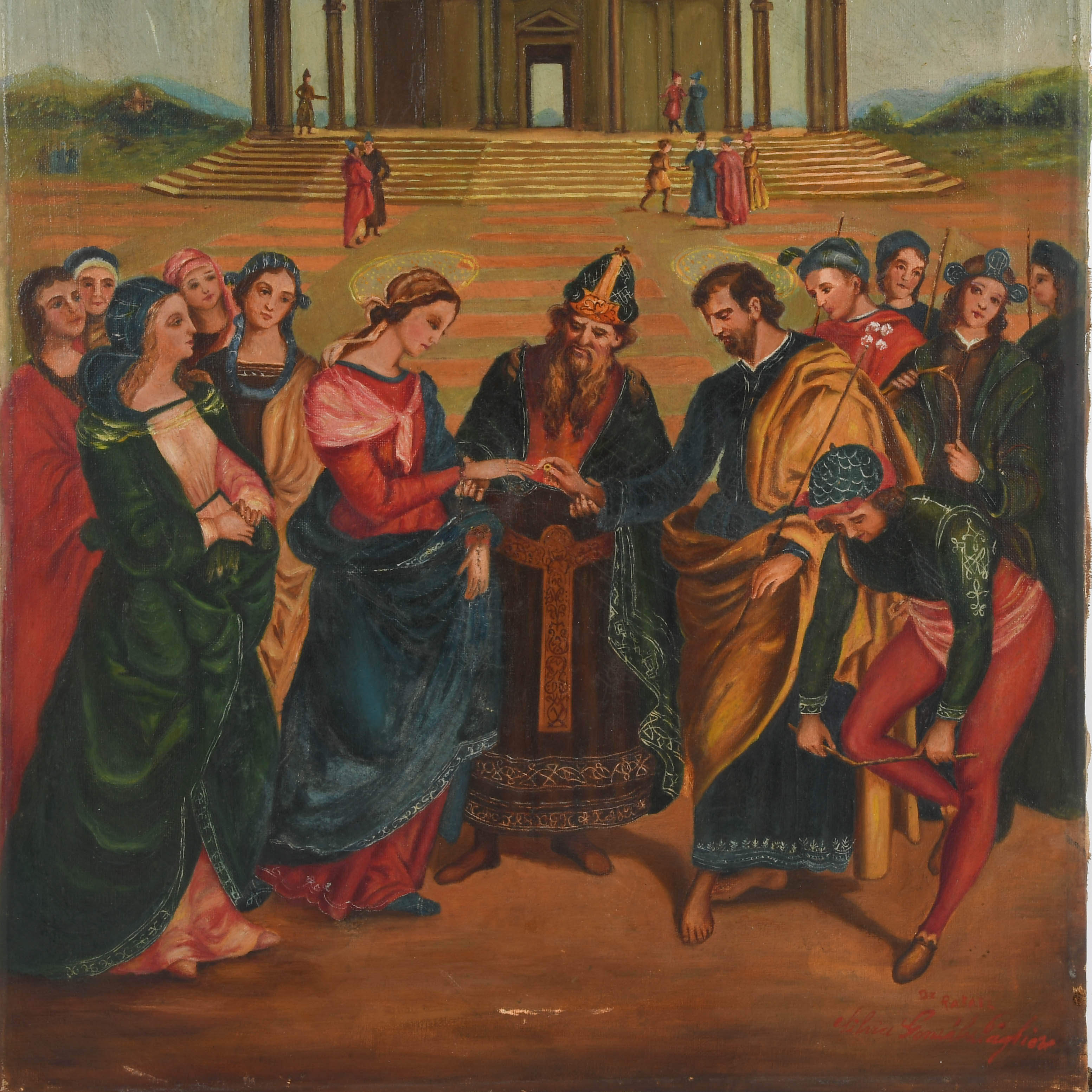 Signed Rendition of Le Mariage de La Vierge-2