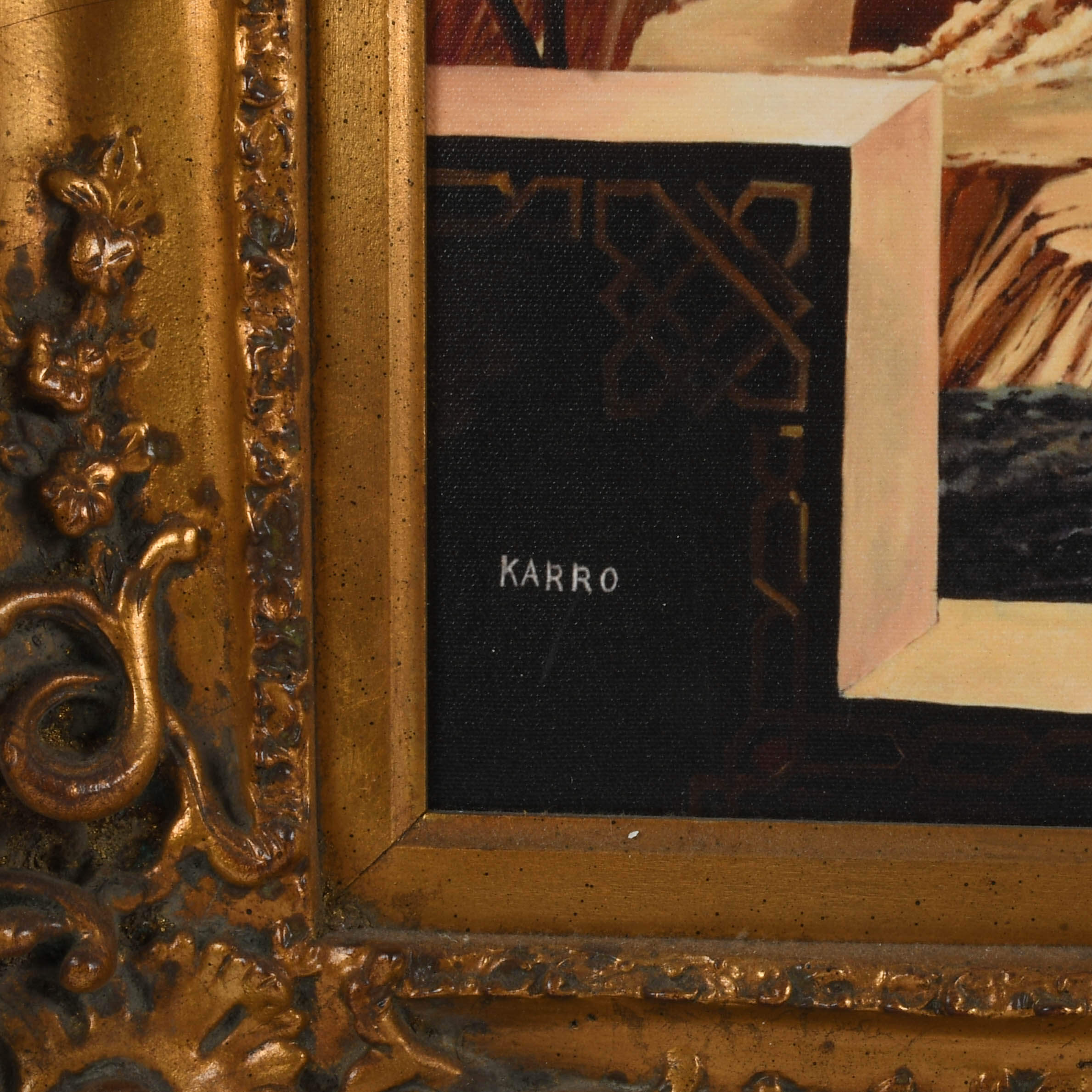 Signed Steve Karro Miracle of Hanukkah Oil on Canvas-5