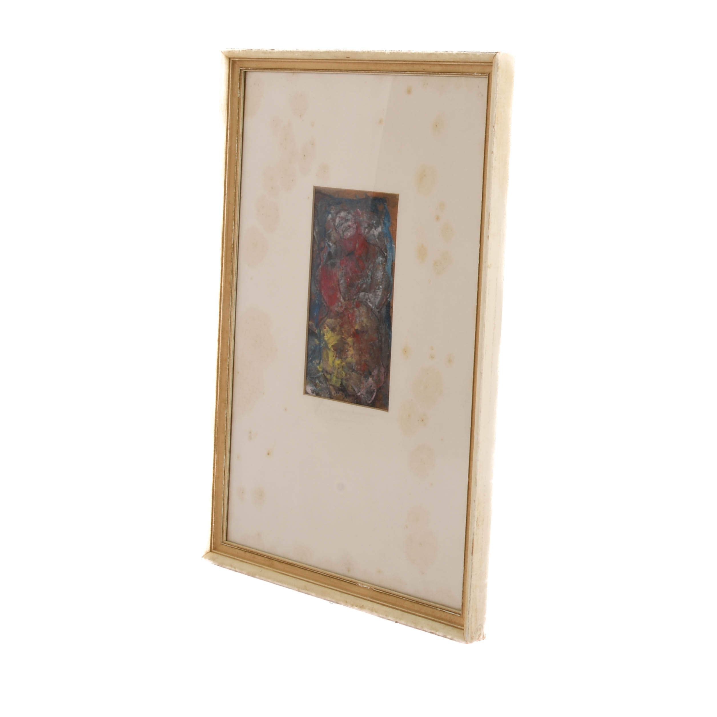 Framed Signed J. Akston "The Mandarian, 1963" Mixed Media on Paper-5