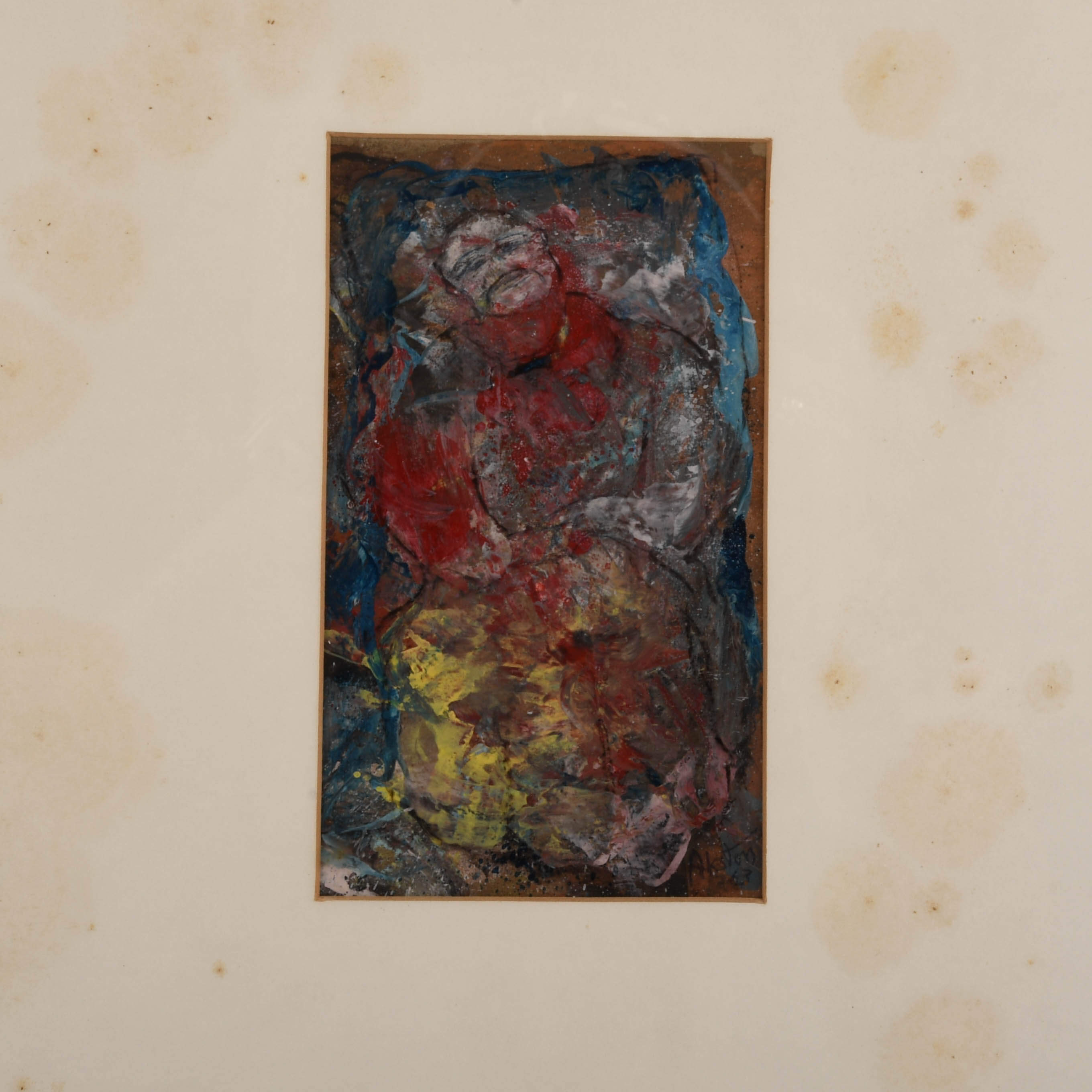 Framed Signed J. Akston "The Mandarian, 1963" Mixed Media on Paper-2