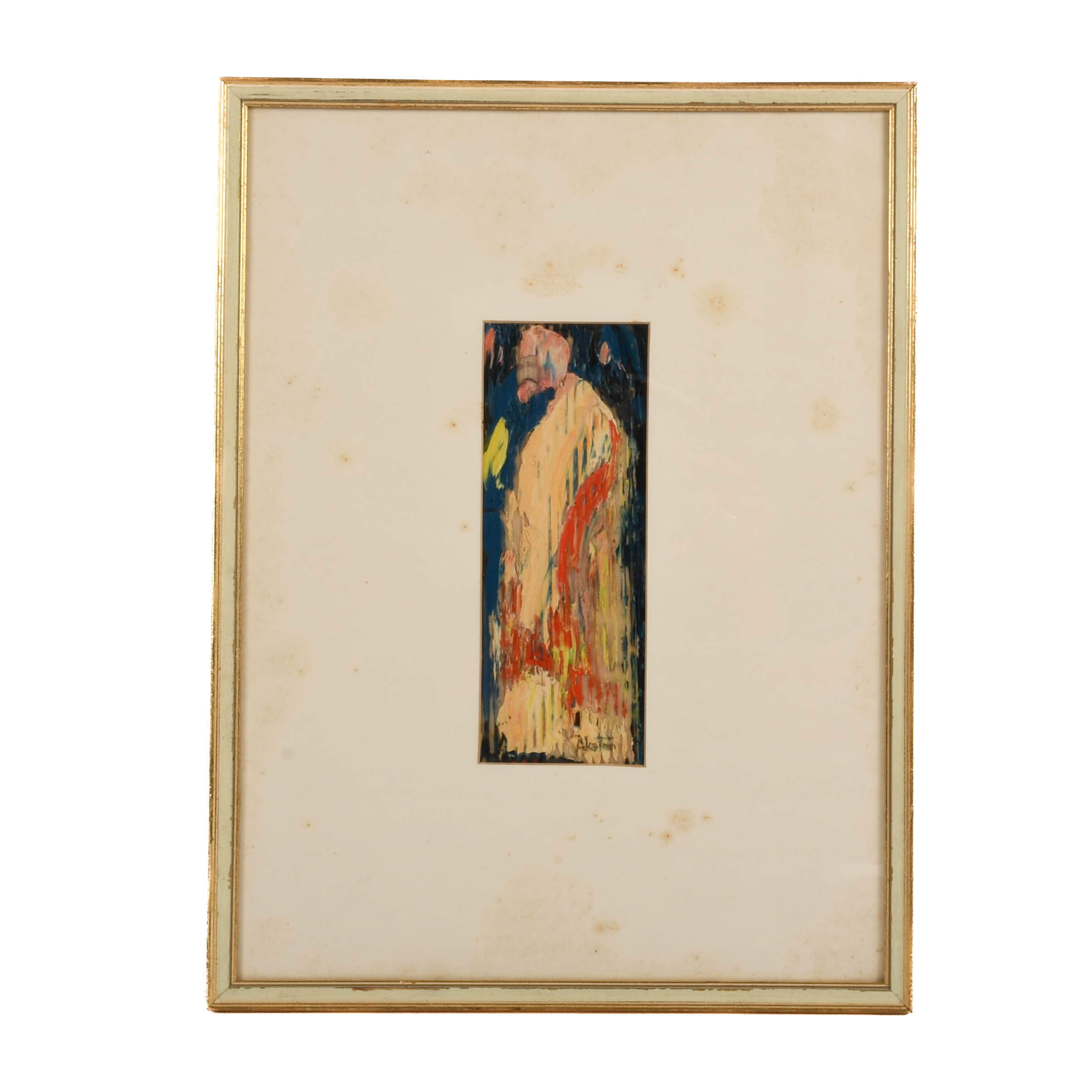 Framed Signed J. Akston Looming Form Artwork-1