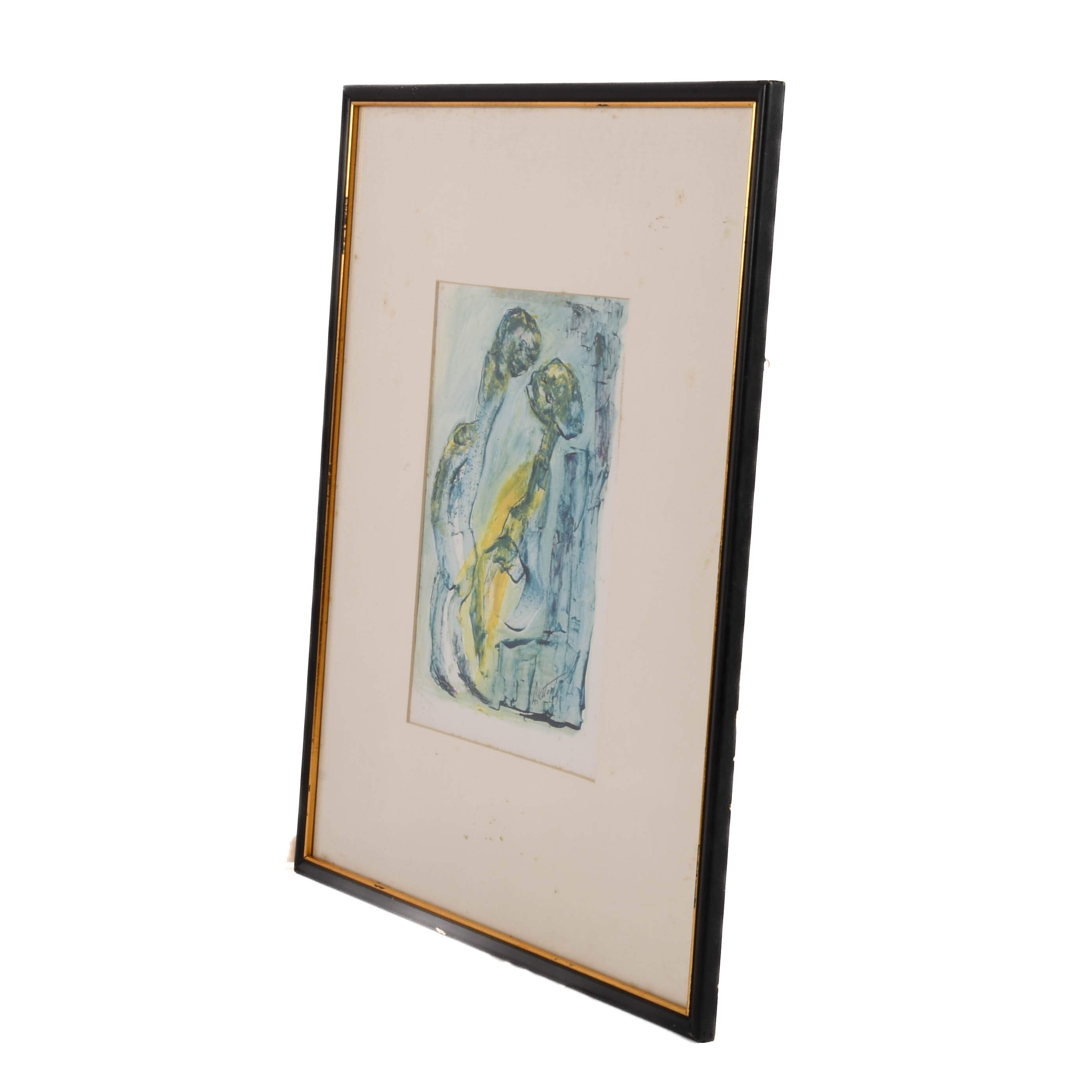 Framed Signed J. Akston "Do you Mean It?, 1970" Mixed Media-5