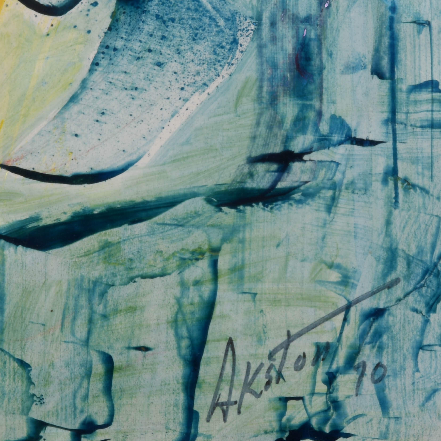 Framed Signed J. Akston "Do you Mean It?, 1970" Mixed Media-4