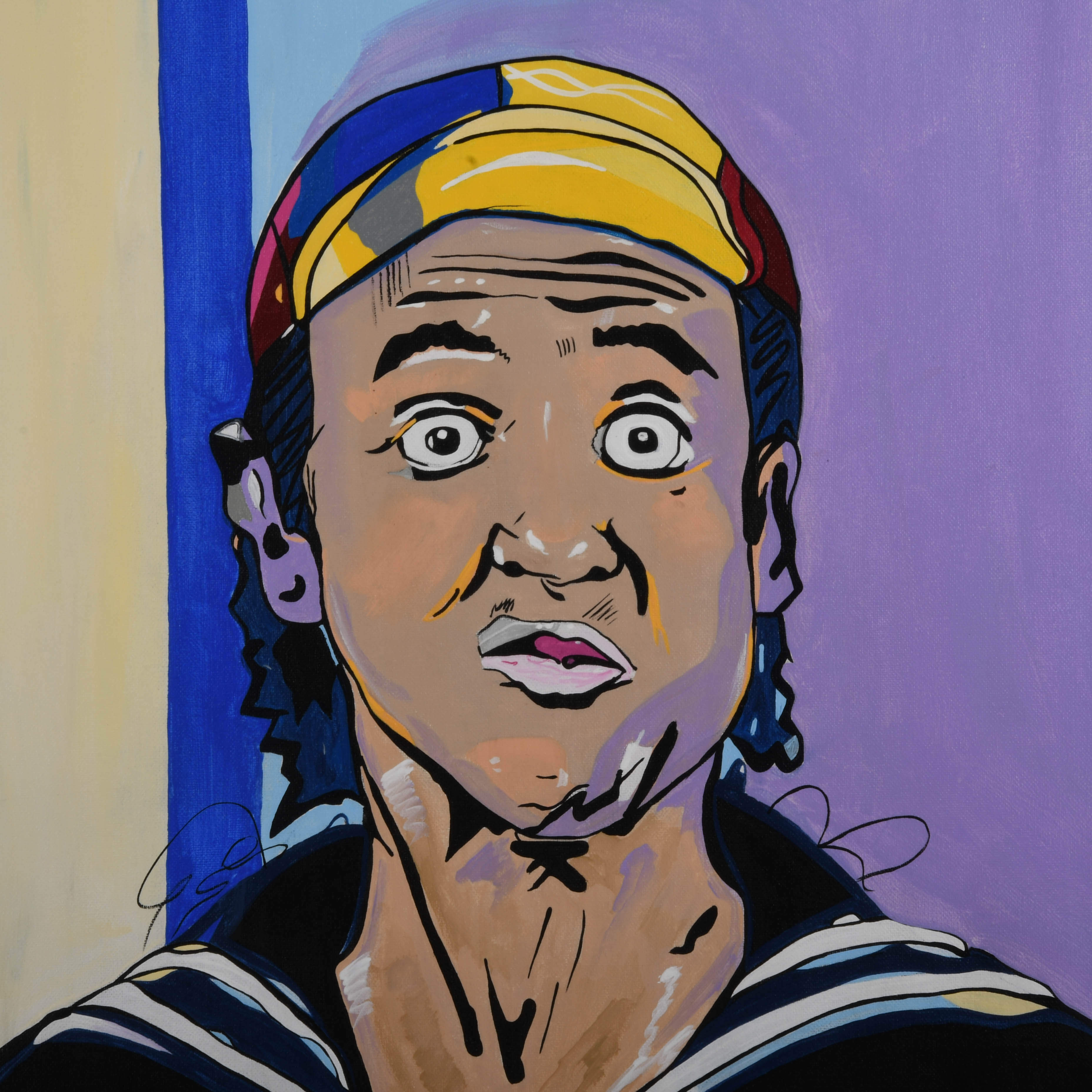 Signed Freddy Gomez Acrylic Character Portrait from El Chavo Del Ocho-3