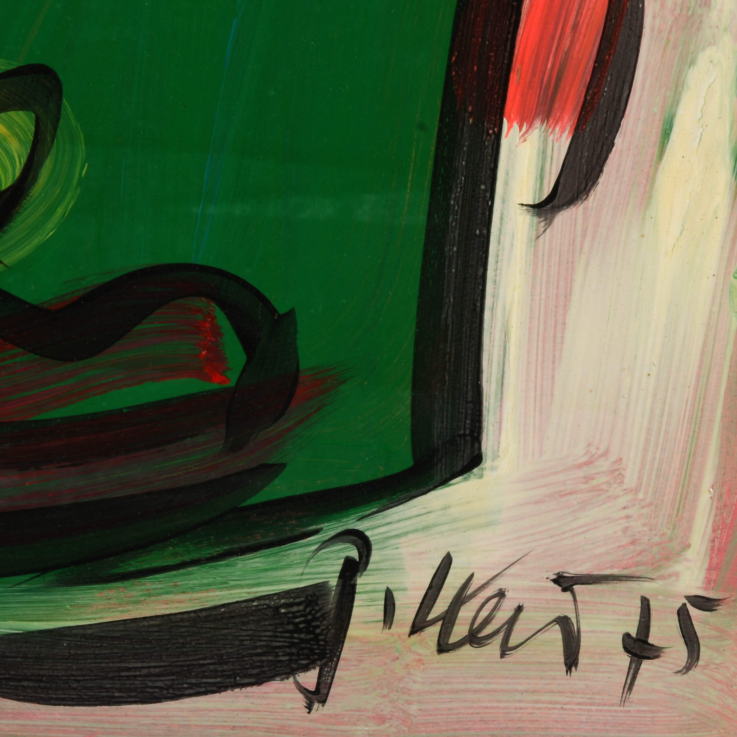 Signed Peter Keil "Untitled 75" Mix Media on Masonite-4