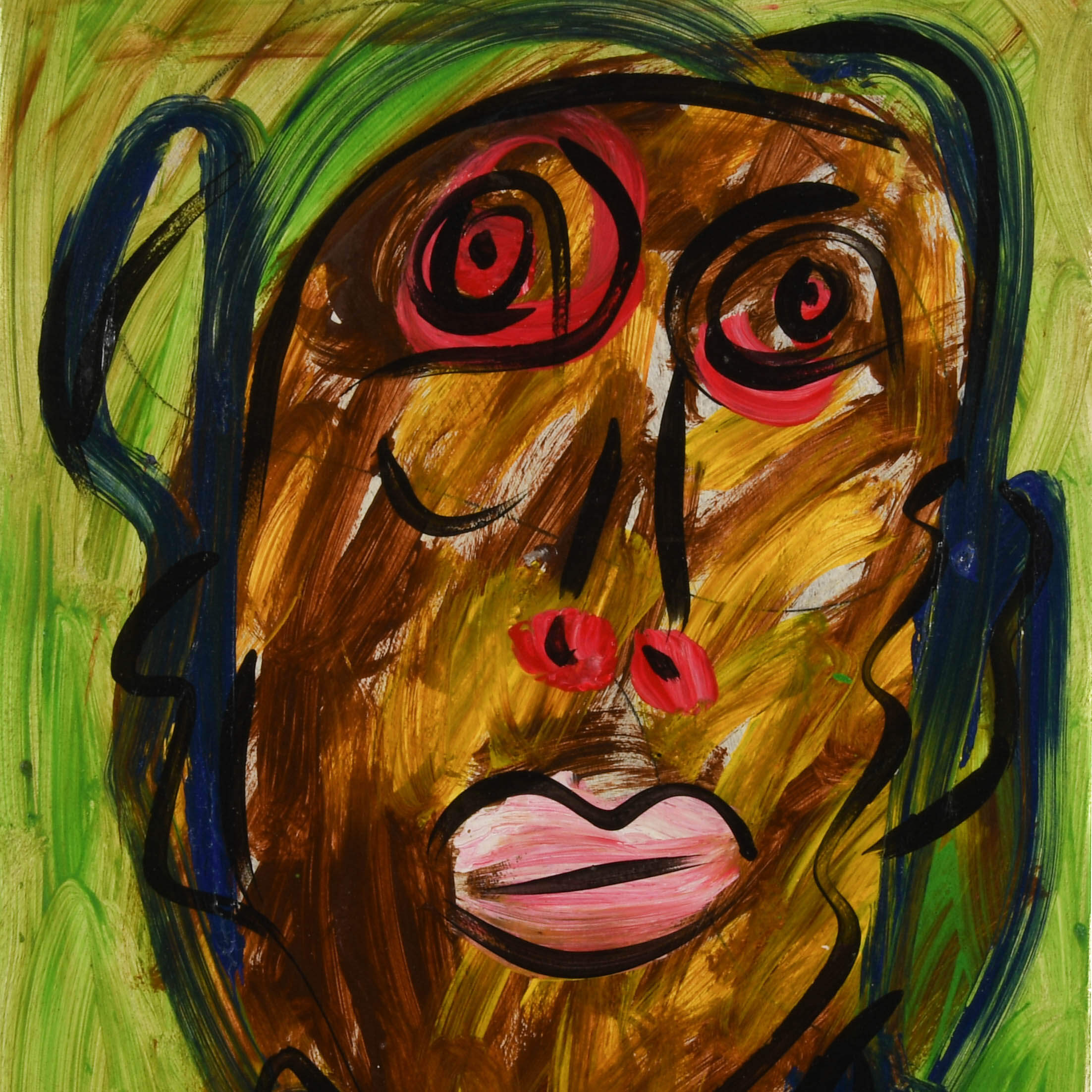 Signed Peter Keil "Mona Lisa" Mix Media on Masonite-2