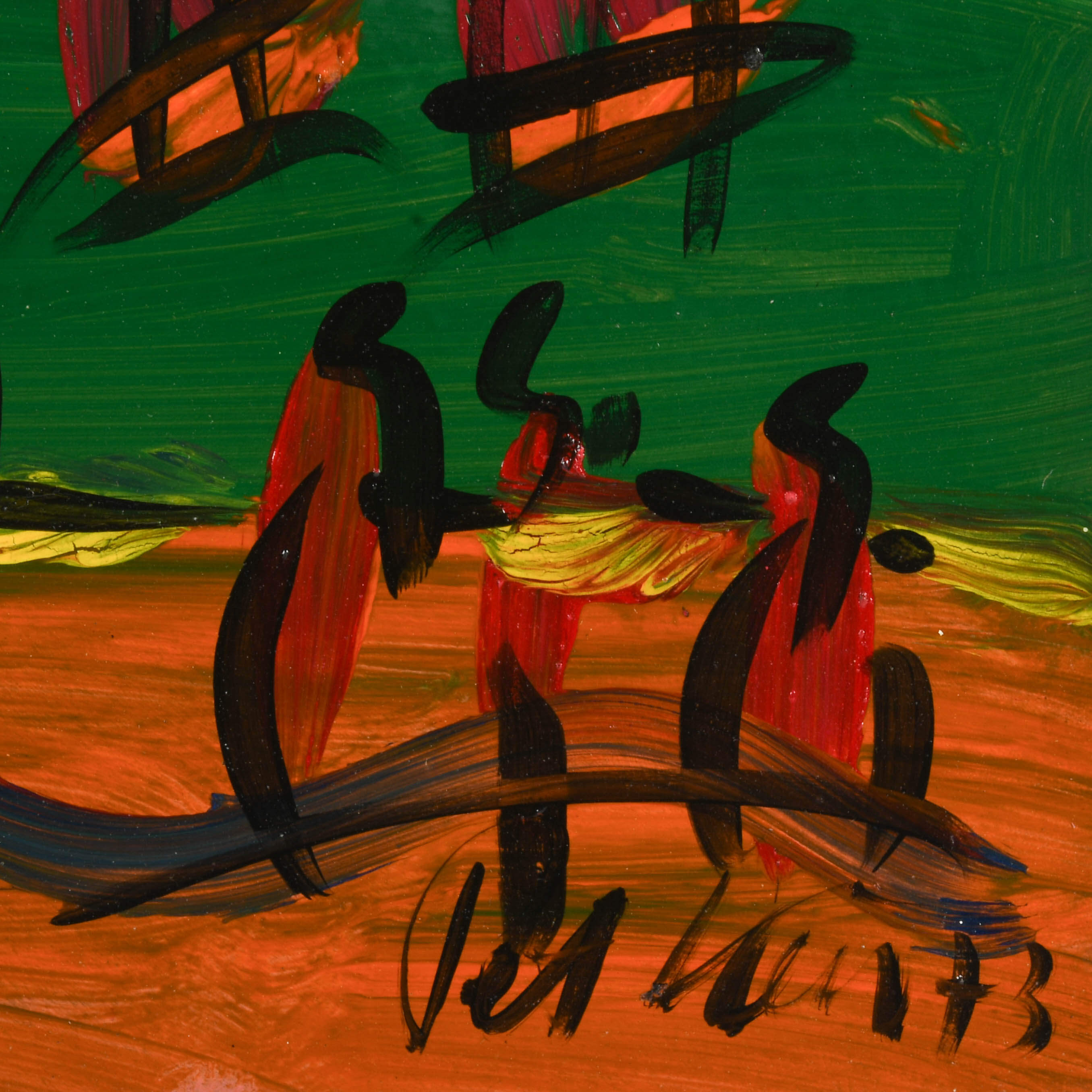 Signed Peter Keil "New Orleans 73" Mix Media on Masonite-4
