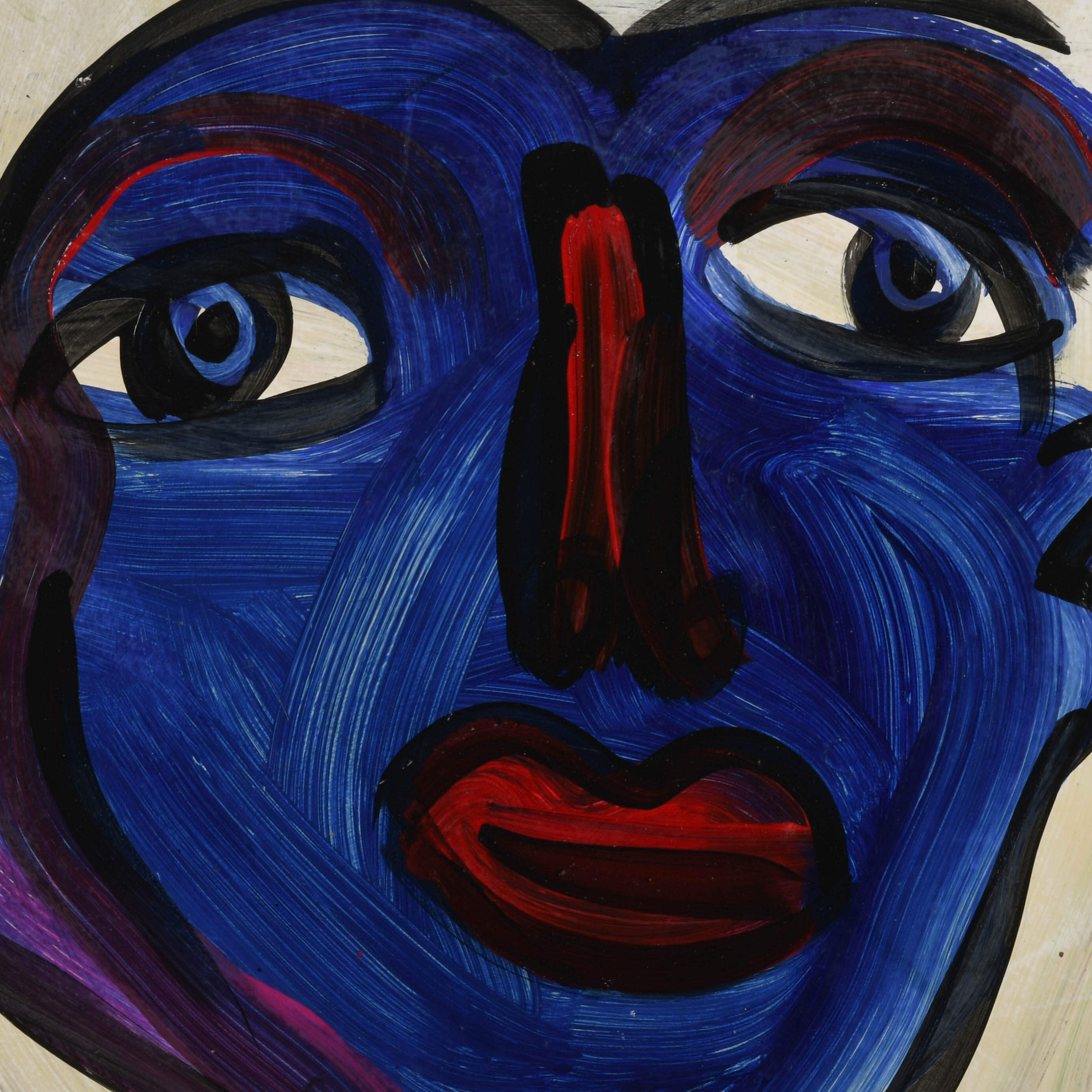 Signed Peter Keil "Face of Midnight 74" Mix Media on Masonite-2