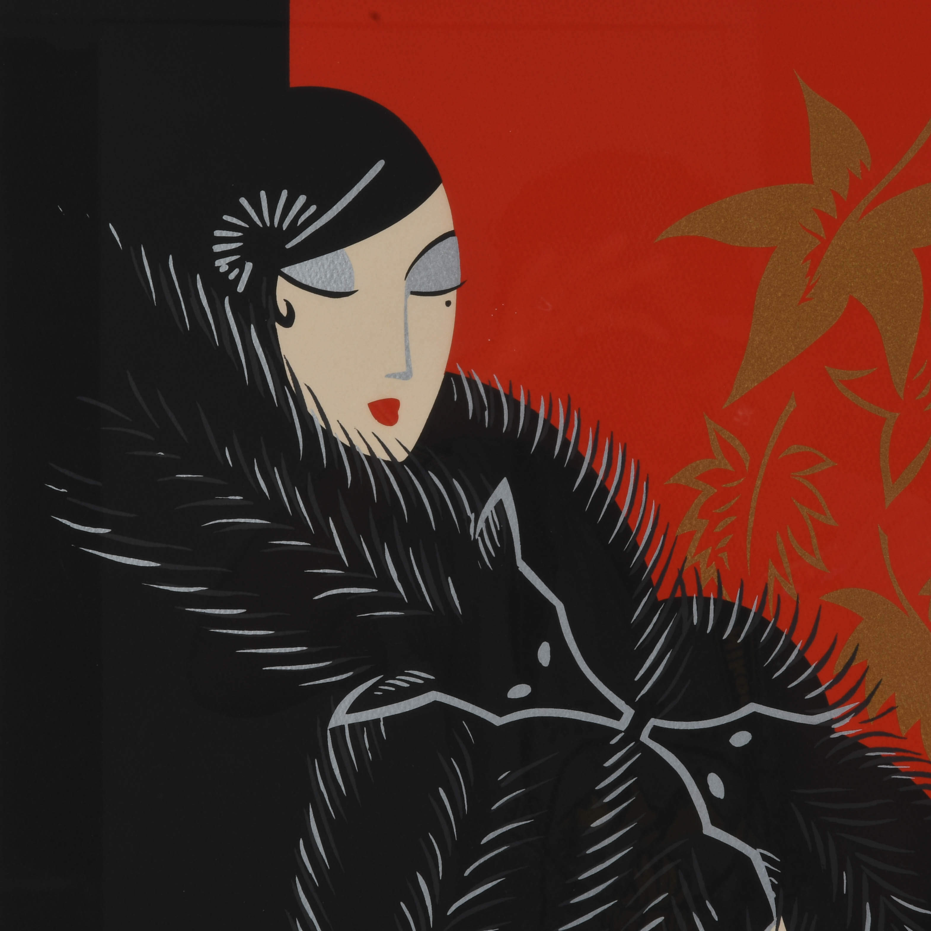 Framed Signed Erté "Furs" Limited-Edition Serigraph-4