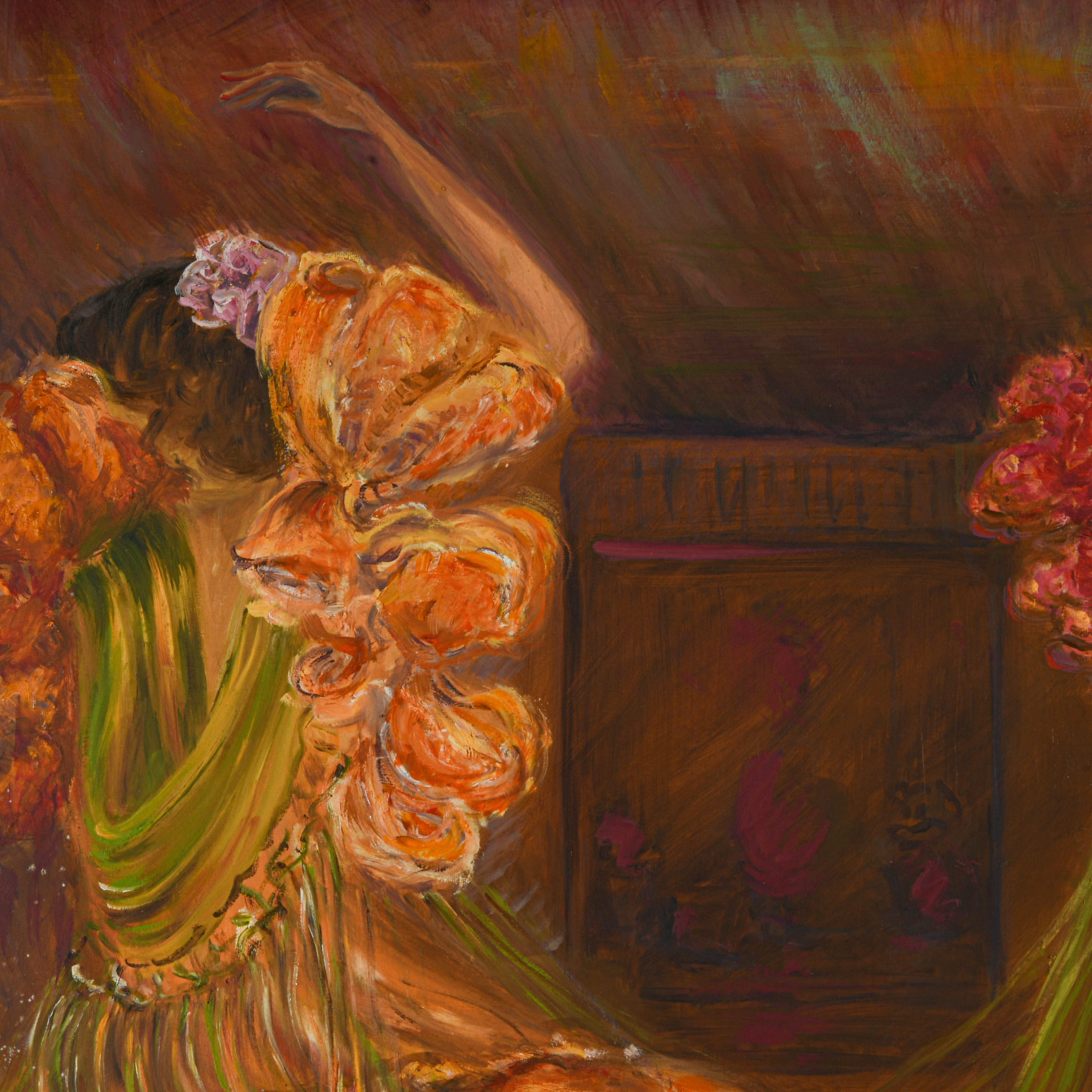 Framed Signed "Flamenco Dancers" Painting on Canvas by Teresa Perea-3