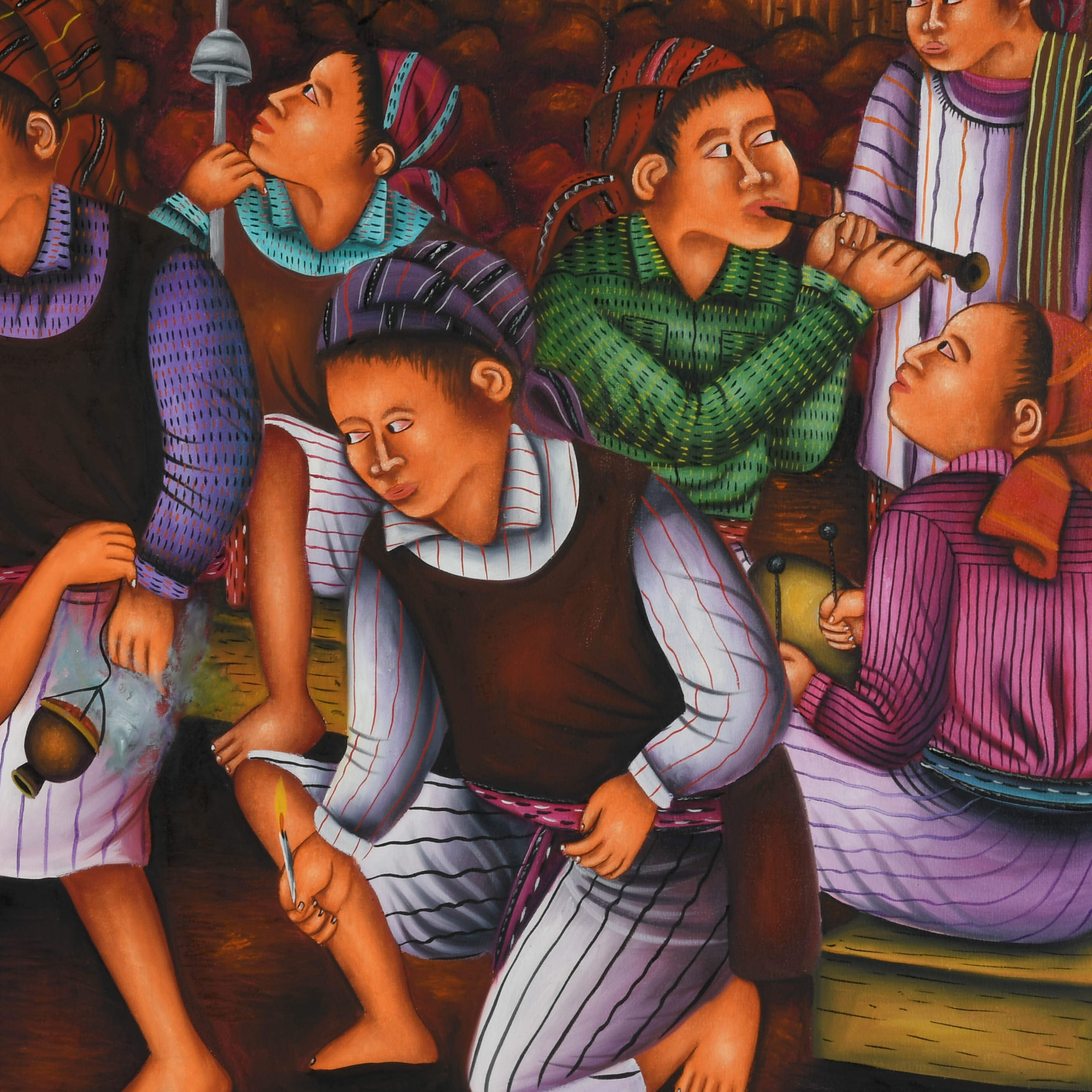 Framed Signed Pascual Pur Gonzalez Guatemalan Mayan Artwork-2