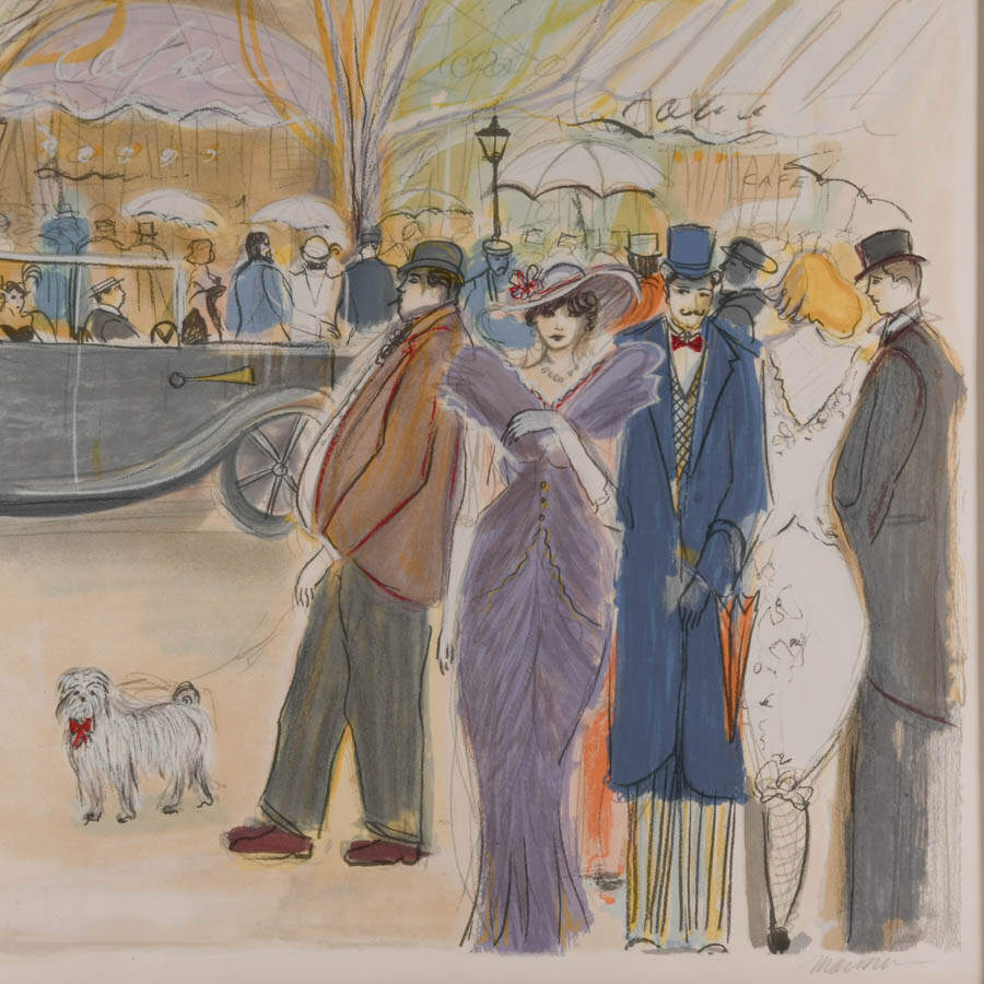 Framed Signed Isaac Maimon "Paris Cityscape" Limited-Edition on Paper-3