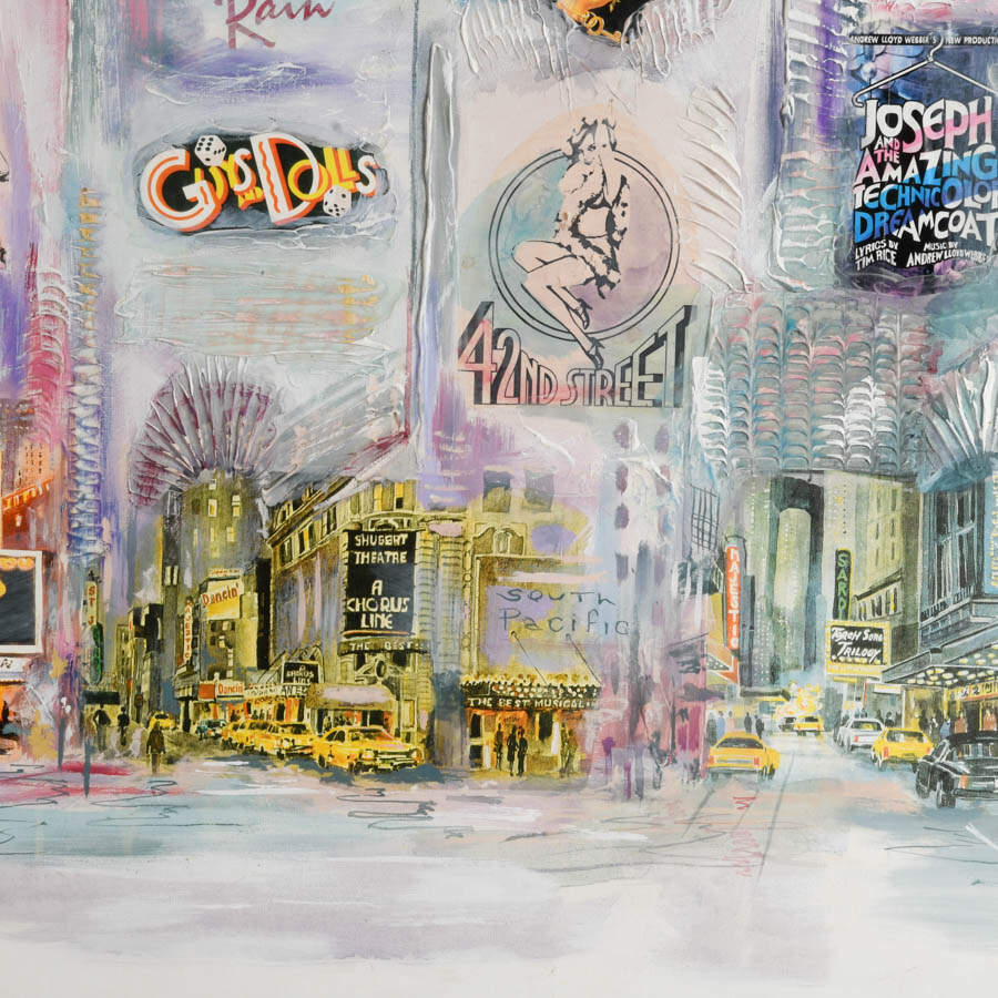 Signed Anita Baldwin Broadway Musical Mixed Media Montage on Canvas-12