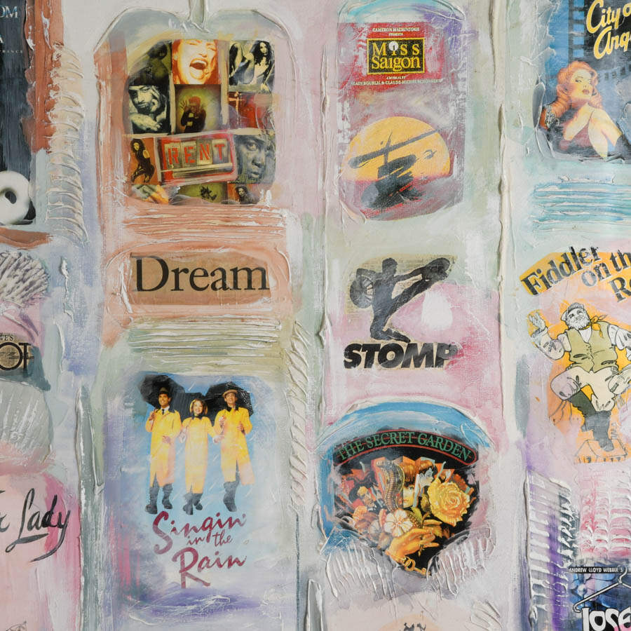 Signed Anita Baldwin Broadway Musical Mixed Media Montage on Canvas-11