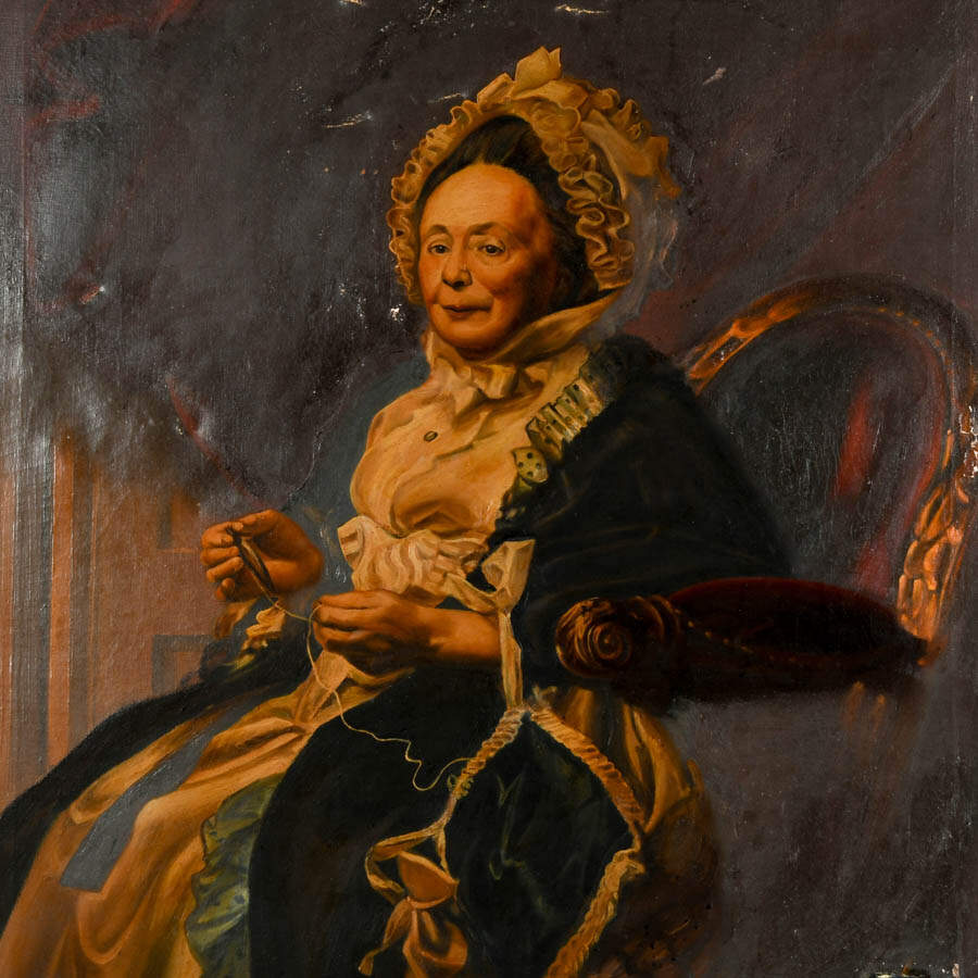 Framed "Portrait of Mrs. Seymour Fort" After John Singleton Copley-2