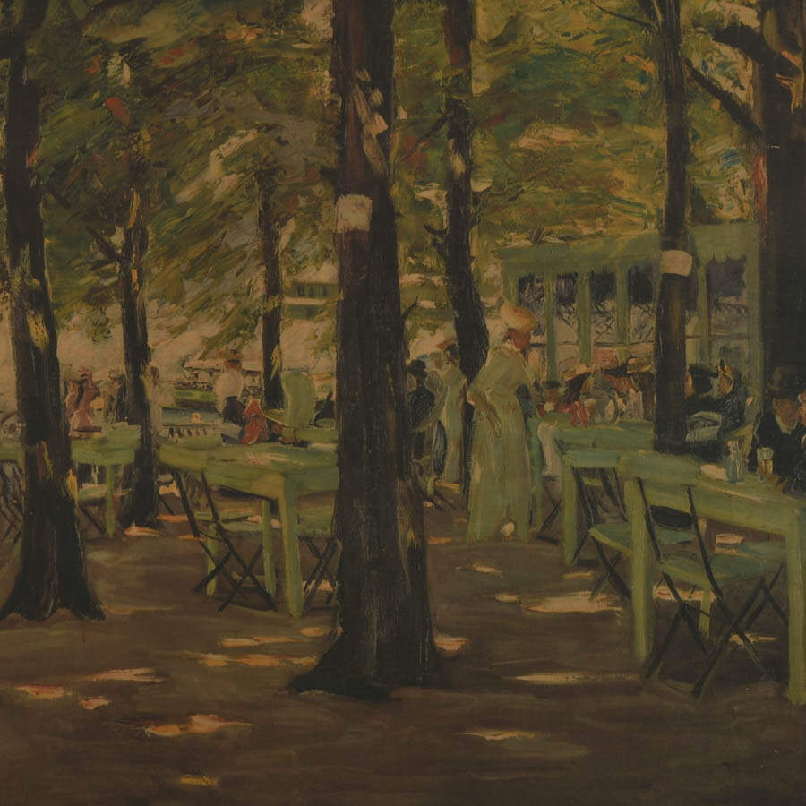 Framed Pressure Motif Oude Wave After Max Liebermann Canvas Print-2
