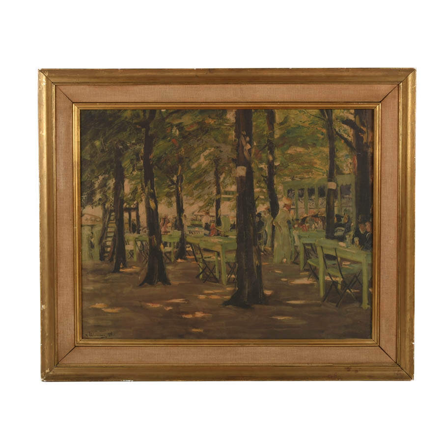 Framed Pressure Motif Oude Wave After Max Liebermann Canvas Print-1