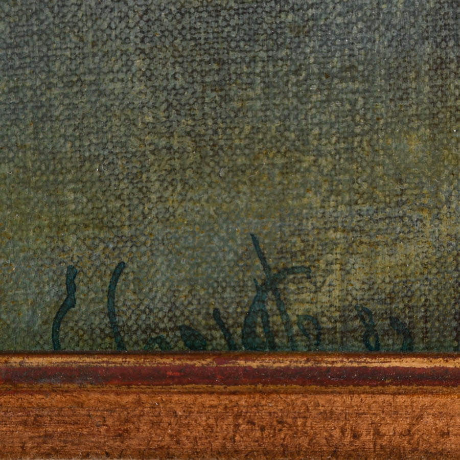 Framed Signed E. Crosatto Oil on Canvas "Naturaleza Muerta"-5