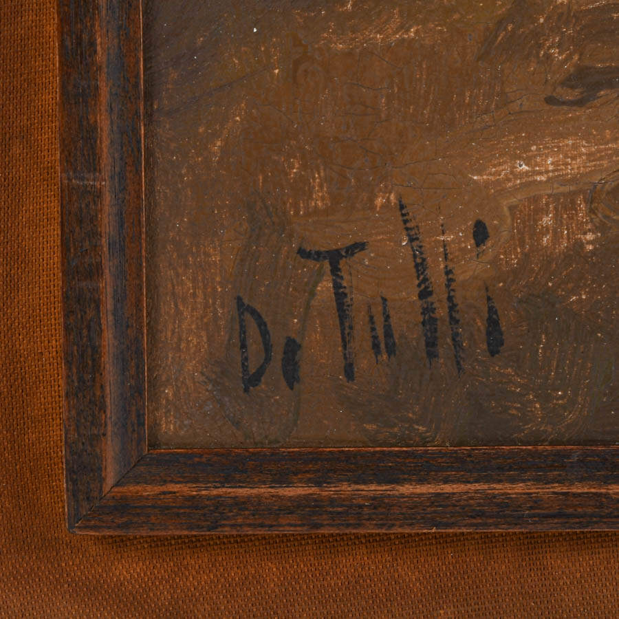 Framed Signed D. Tulli Timber and Time Oil on Board-5