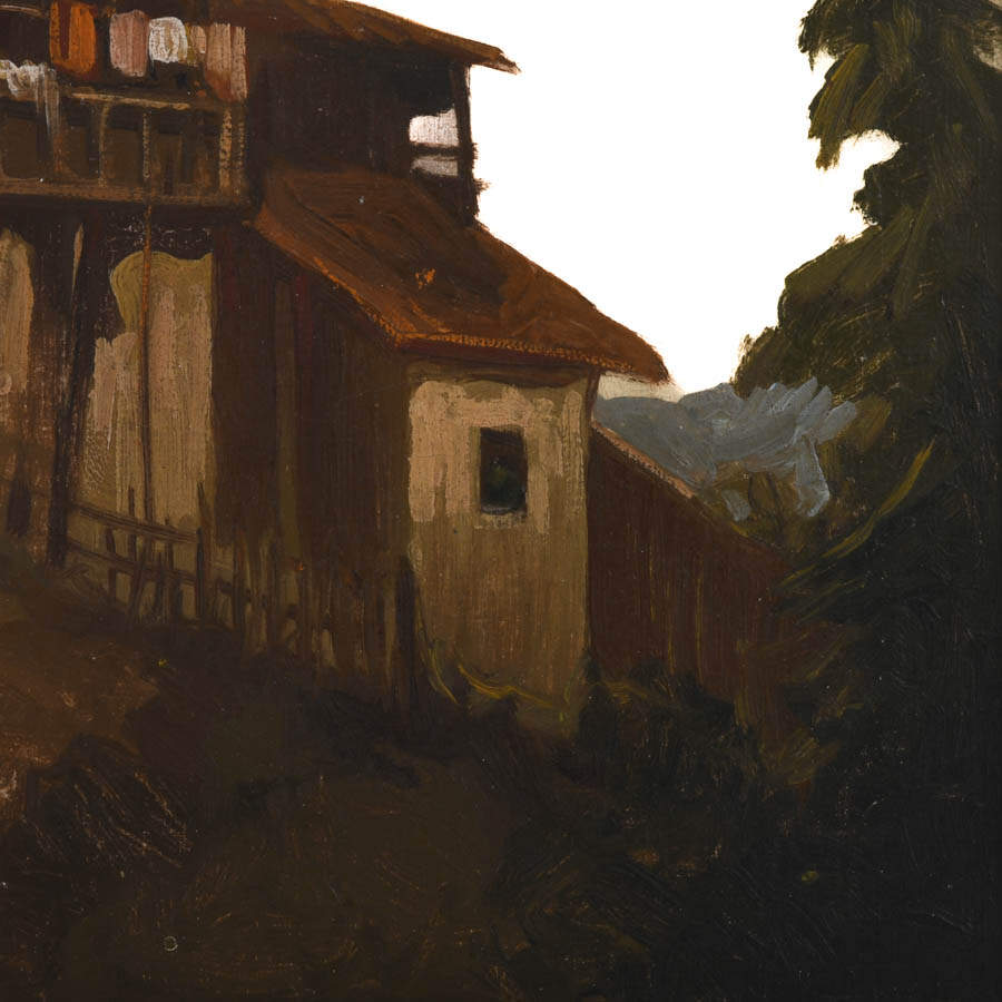 Framed Signed D. Tulli Timber and Time Oil on Board-4