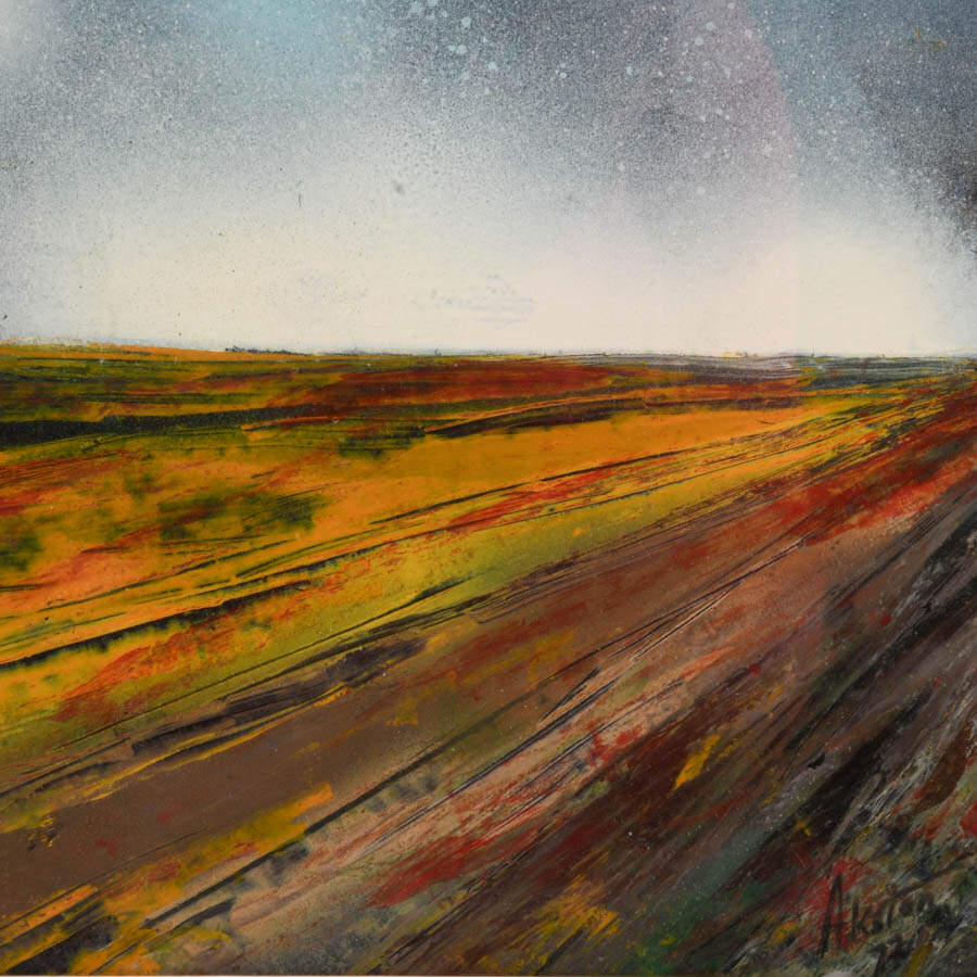 Framed J. Akston "Intensity and Calm" Oil on Paper-3