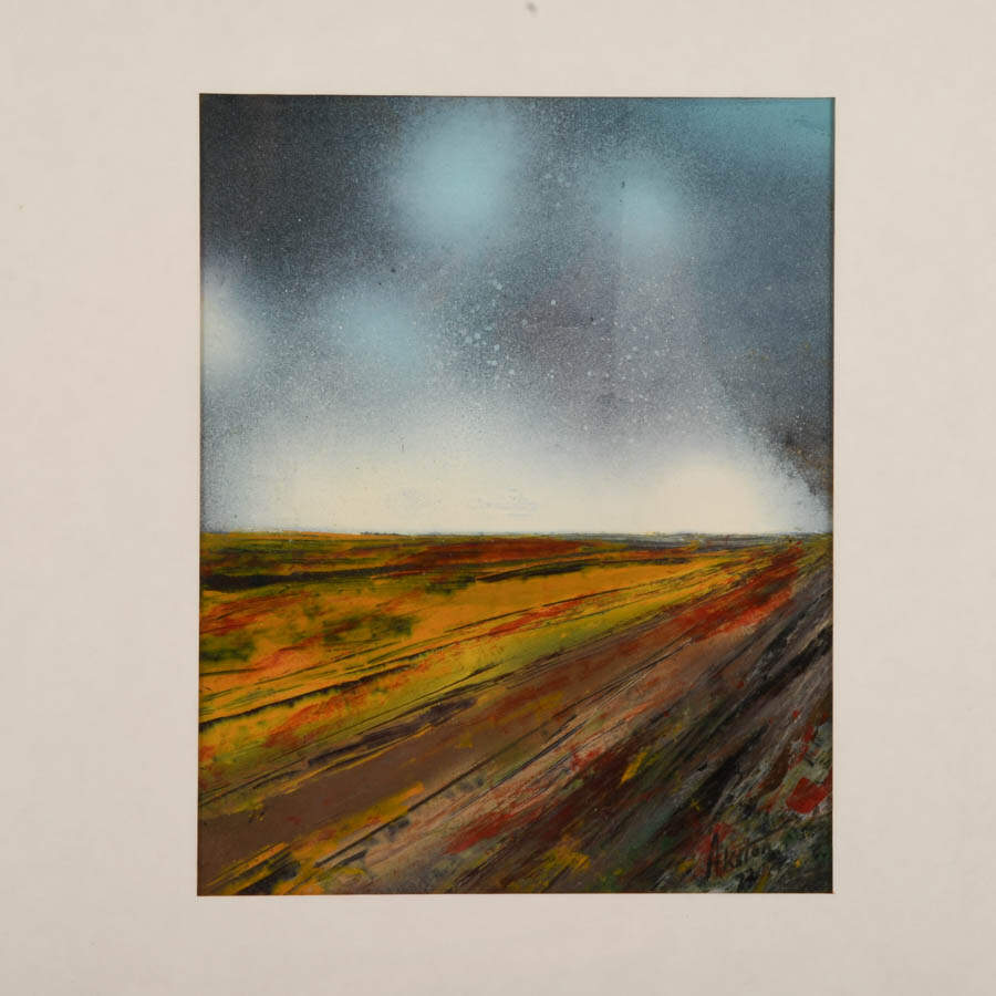 Framed J. Akston "Intensity and Calm" Oil on Paper-2