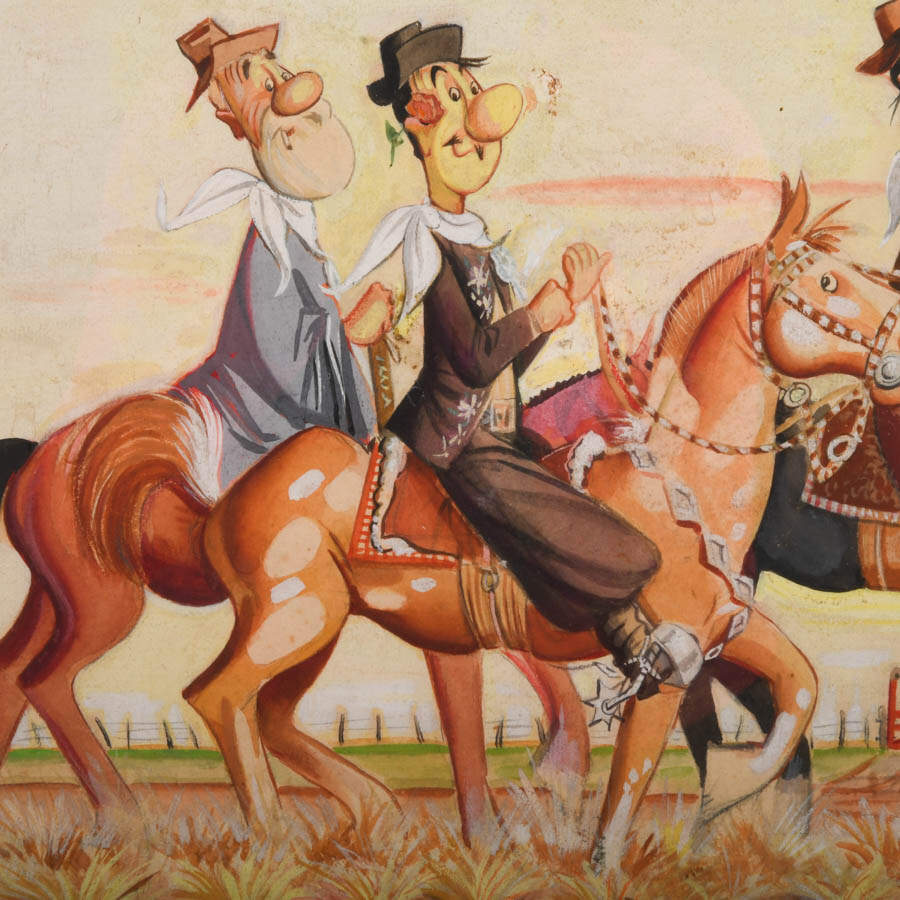 Framed Dusty Trails and Tall Hats Artwork-2