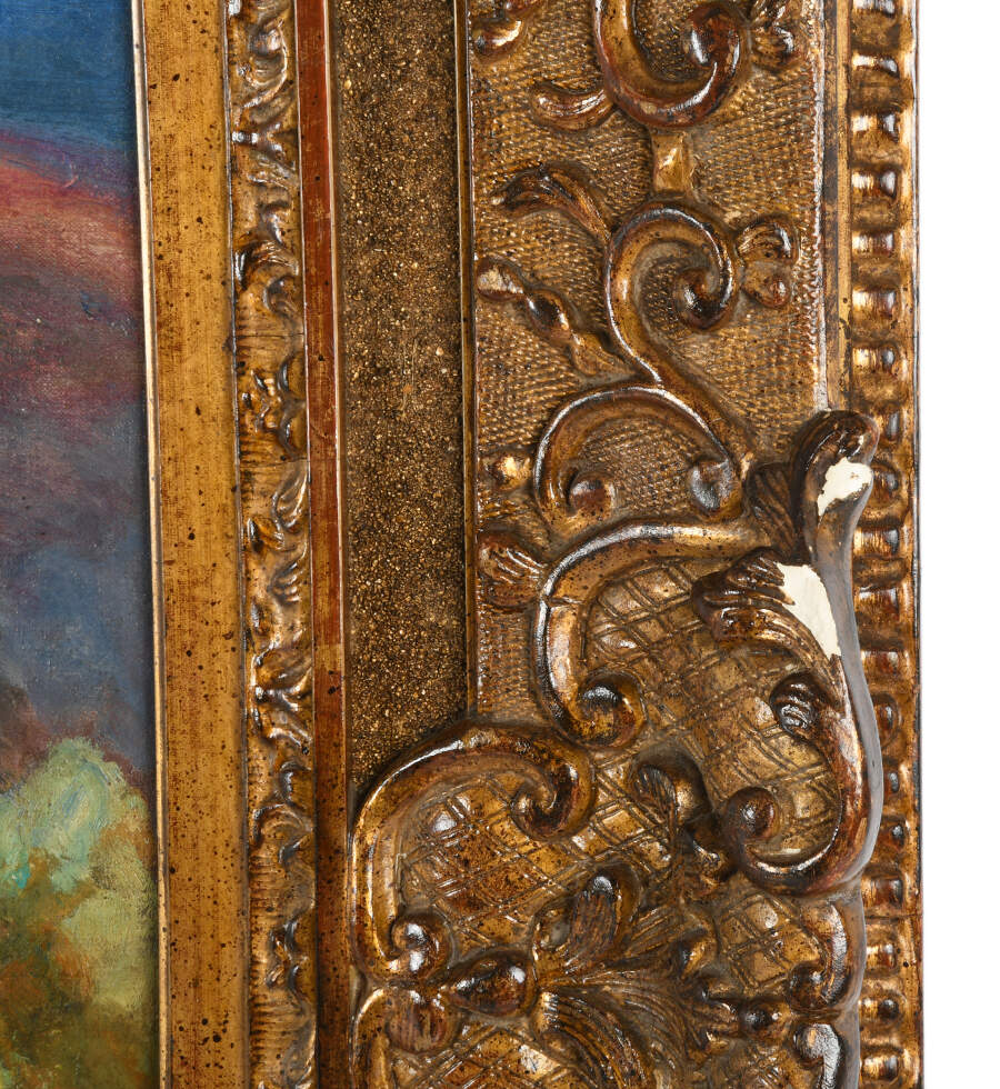 Framed Signed "Maternitate" Oil on Canvas After Mihail Simonidi-10