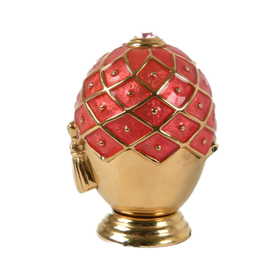 Golden Egg with Pink Gem Perfume Compact-3