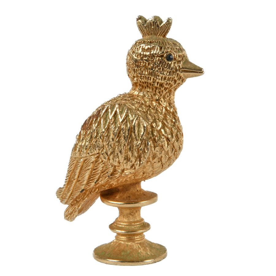 Corday Le Coq D'Or Gold Cockerel Bird Solid Perfume Compact-3