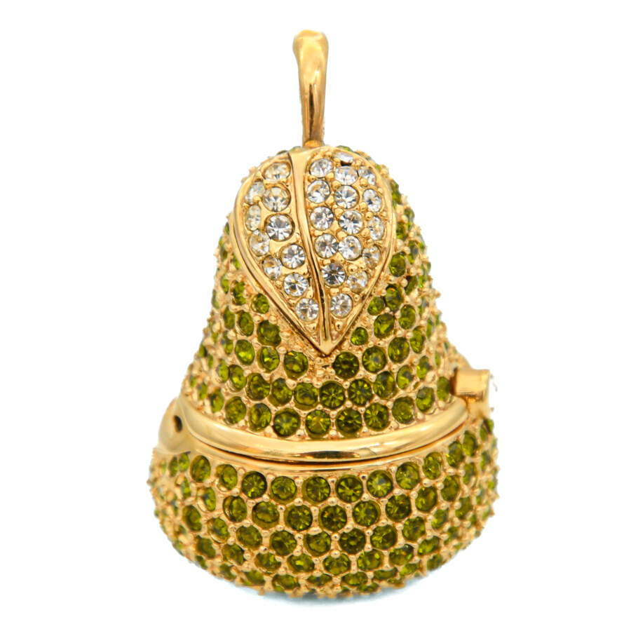 Estée Lauder 1996 Crystal Green Pear Solid Perfume Compact-2