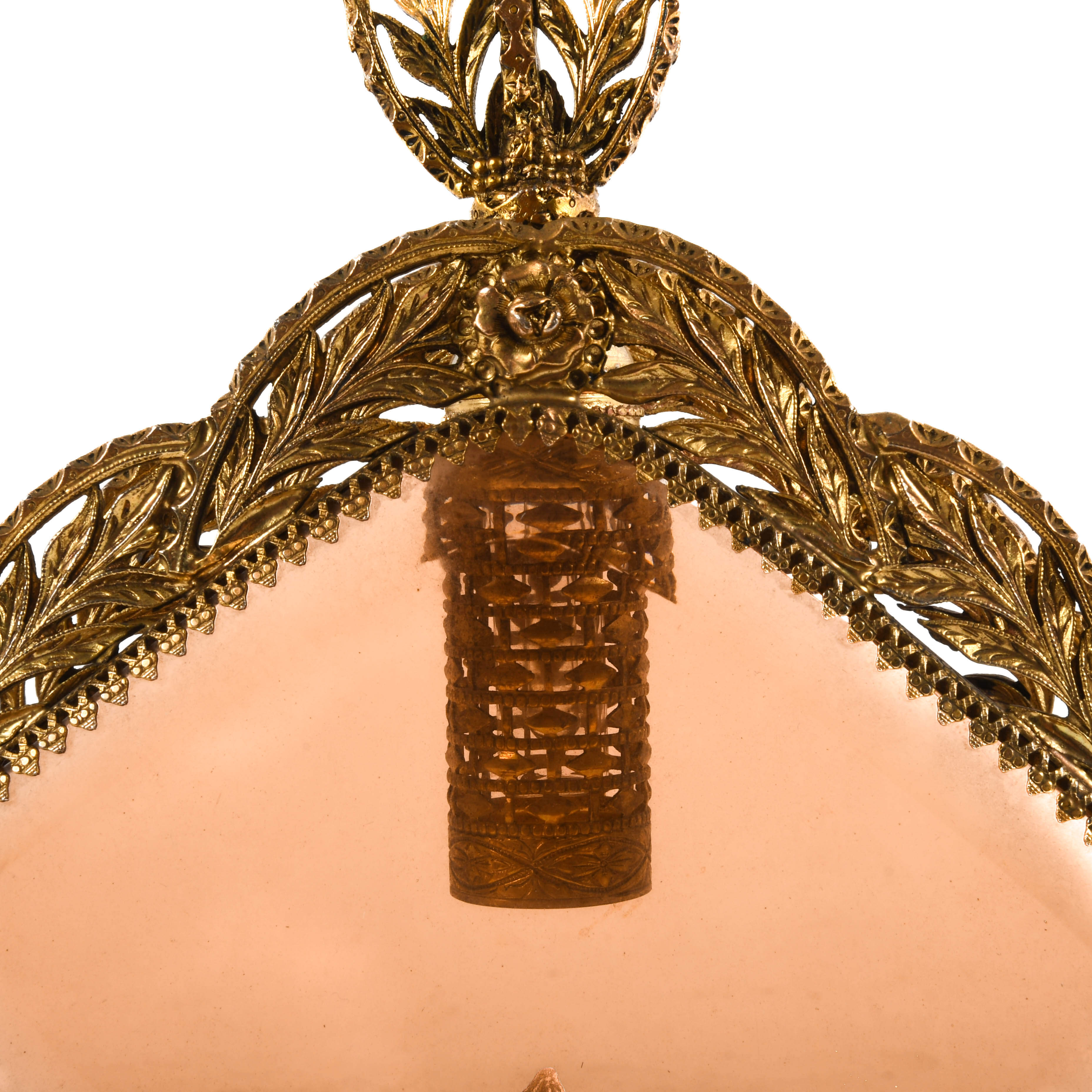 Gold Filigree Hollywood Regency Perfume Bottle-3